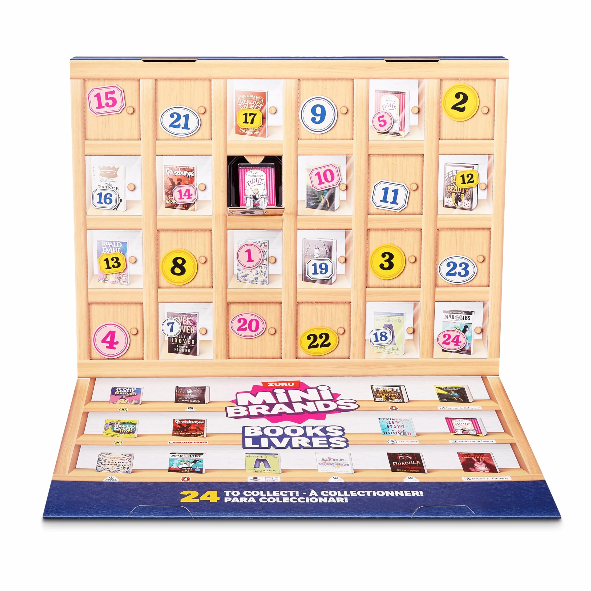 Mini Libros de Marcas Calendario de Adviento de ZURU, Juguetes de Temporada Coleccionables para Niñas, Niños y Coleccionistas