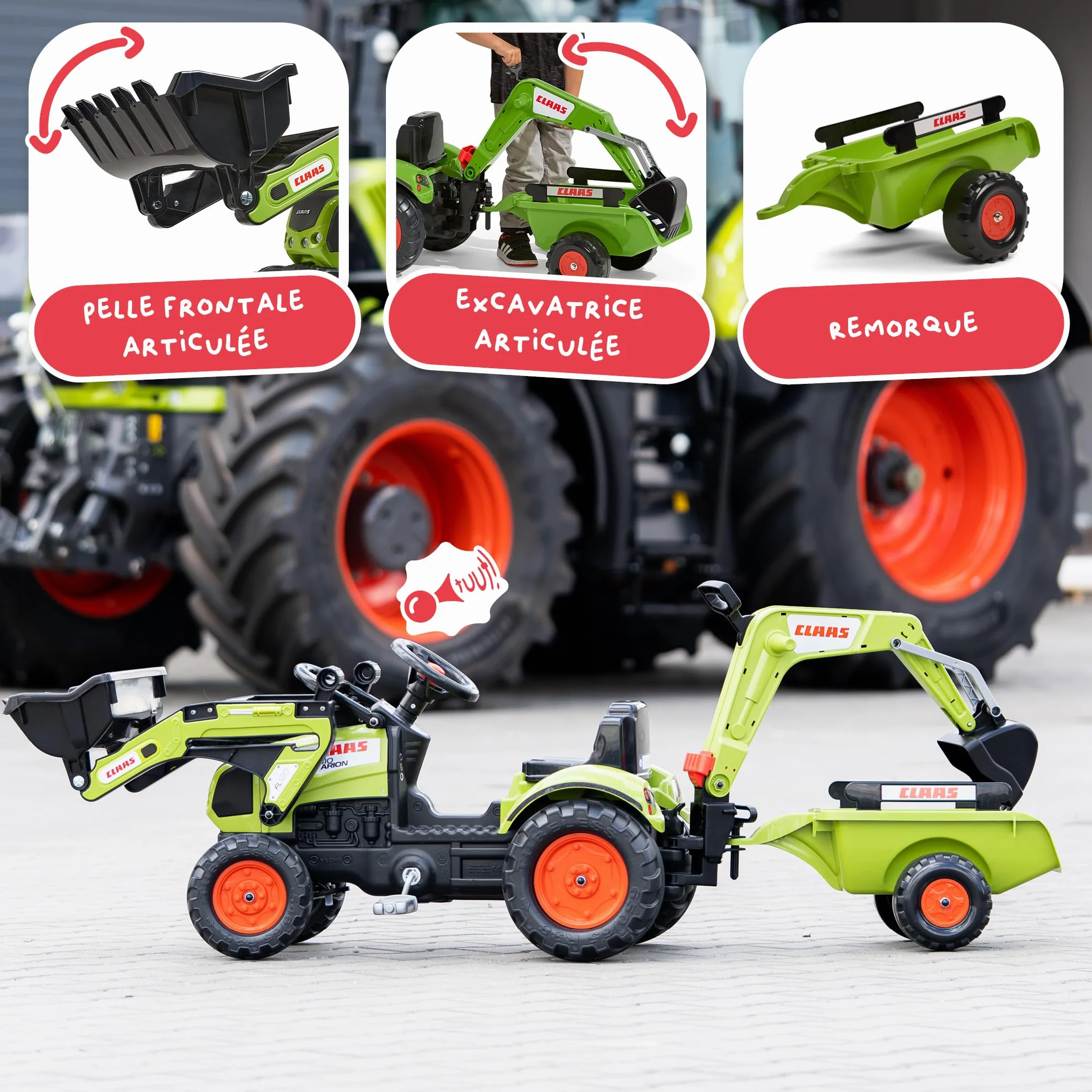 CLAAS Tractopelle a pedales Arion 410 avec excavatrice