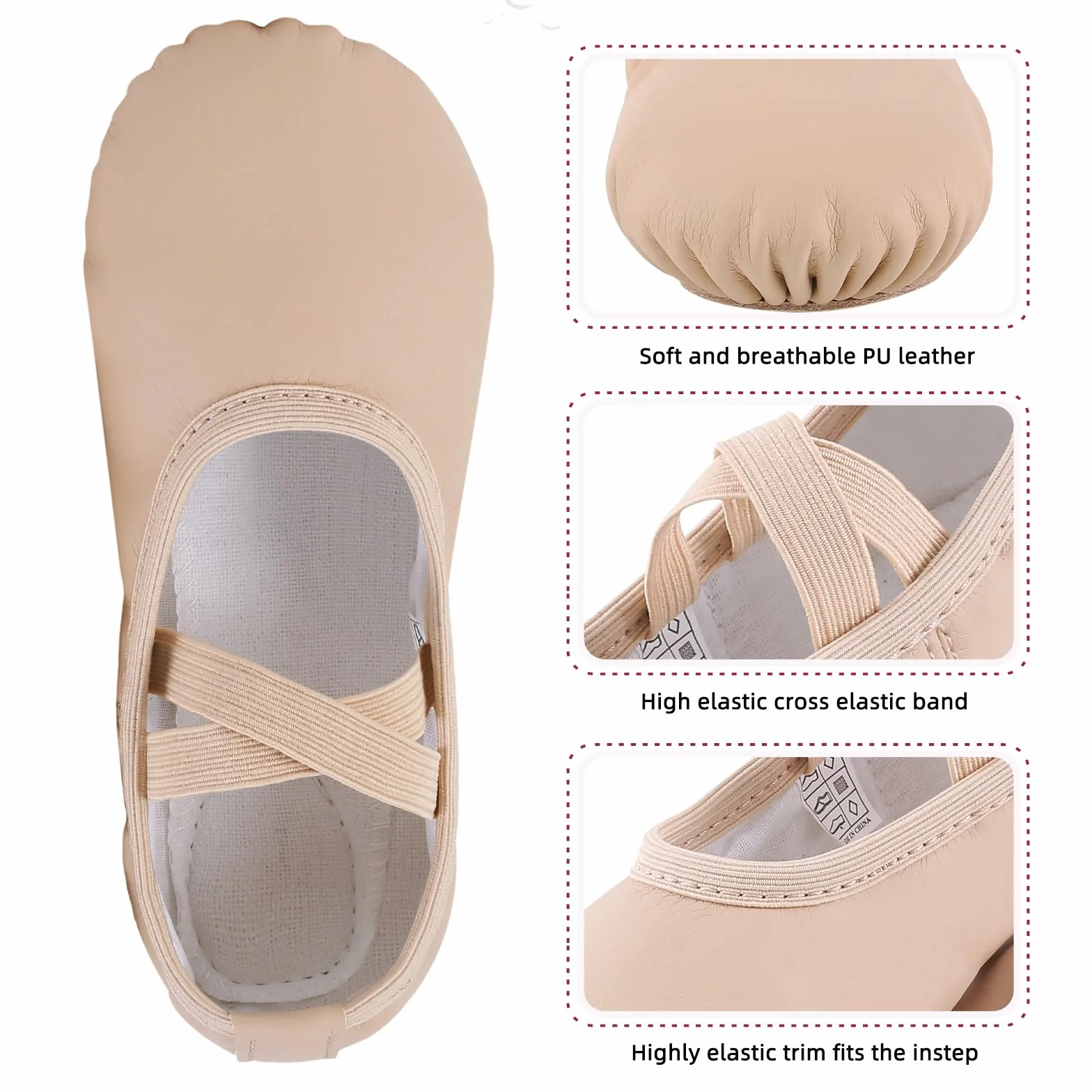 Zapatillas Ballet Niña Media Punta 22-44 EU