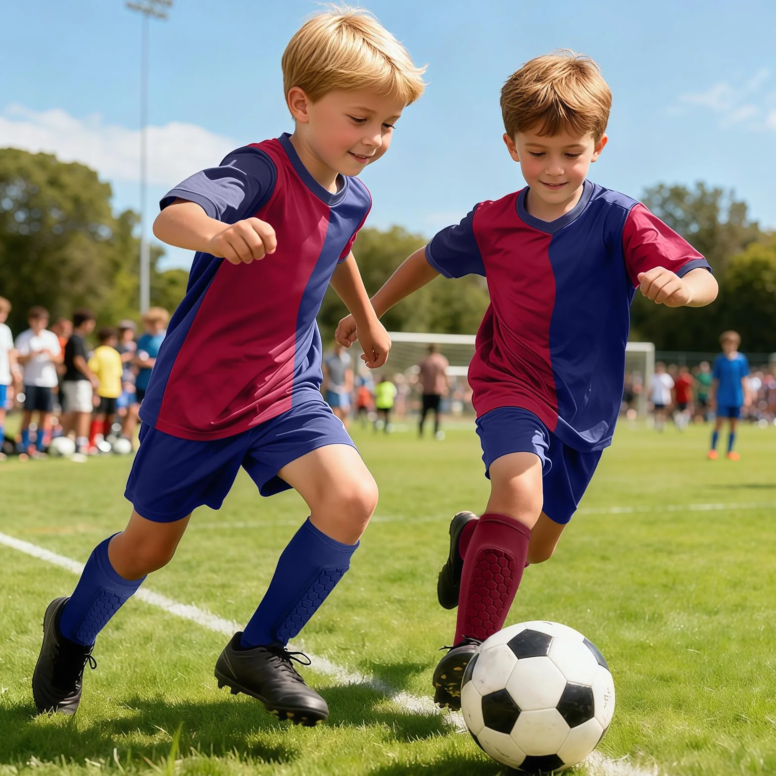 Pardofelis Espinilleras de Futbol para Niño Adultos Protección Pantorrilla Transpirable Antideslizante Anticolisión