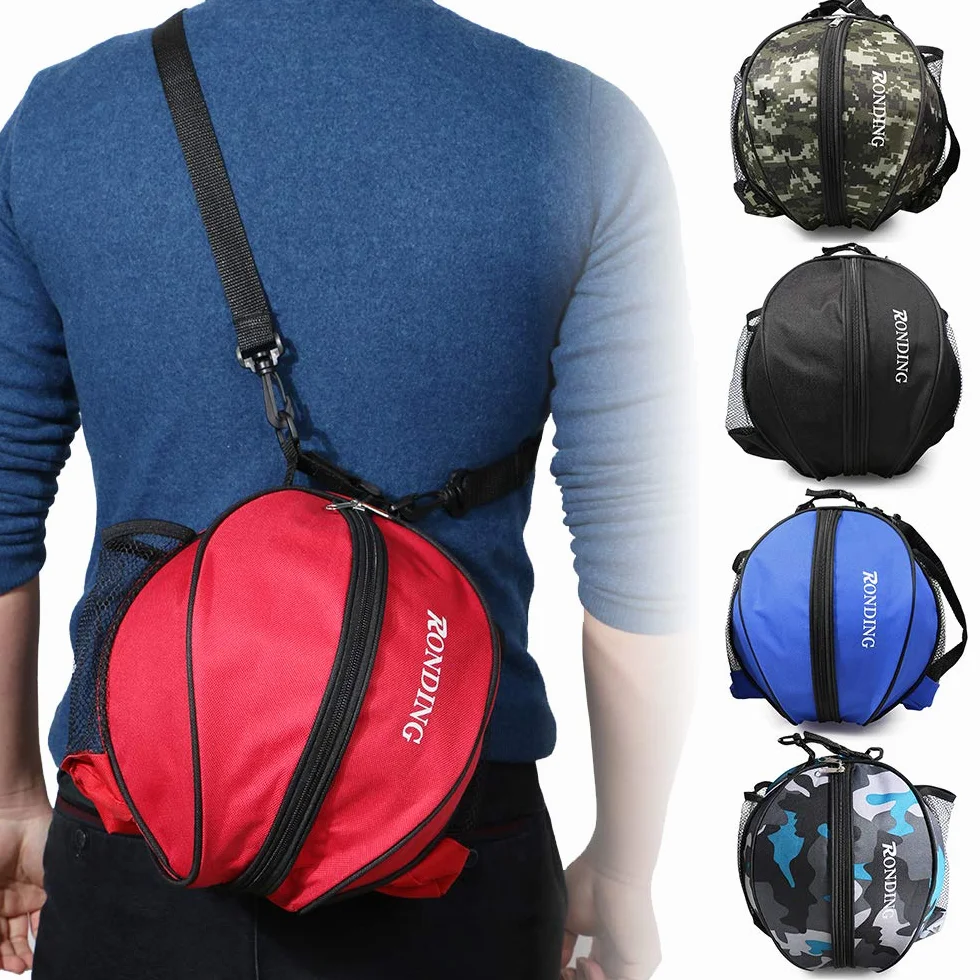 Bolsa de Baloncesto Portátil, Bolsa de Hombro Redonda para Pelotas de Fútbol y Voleibol