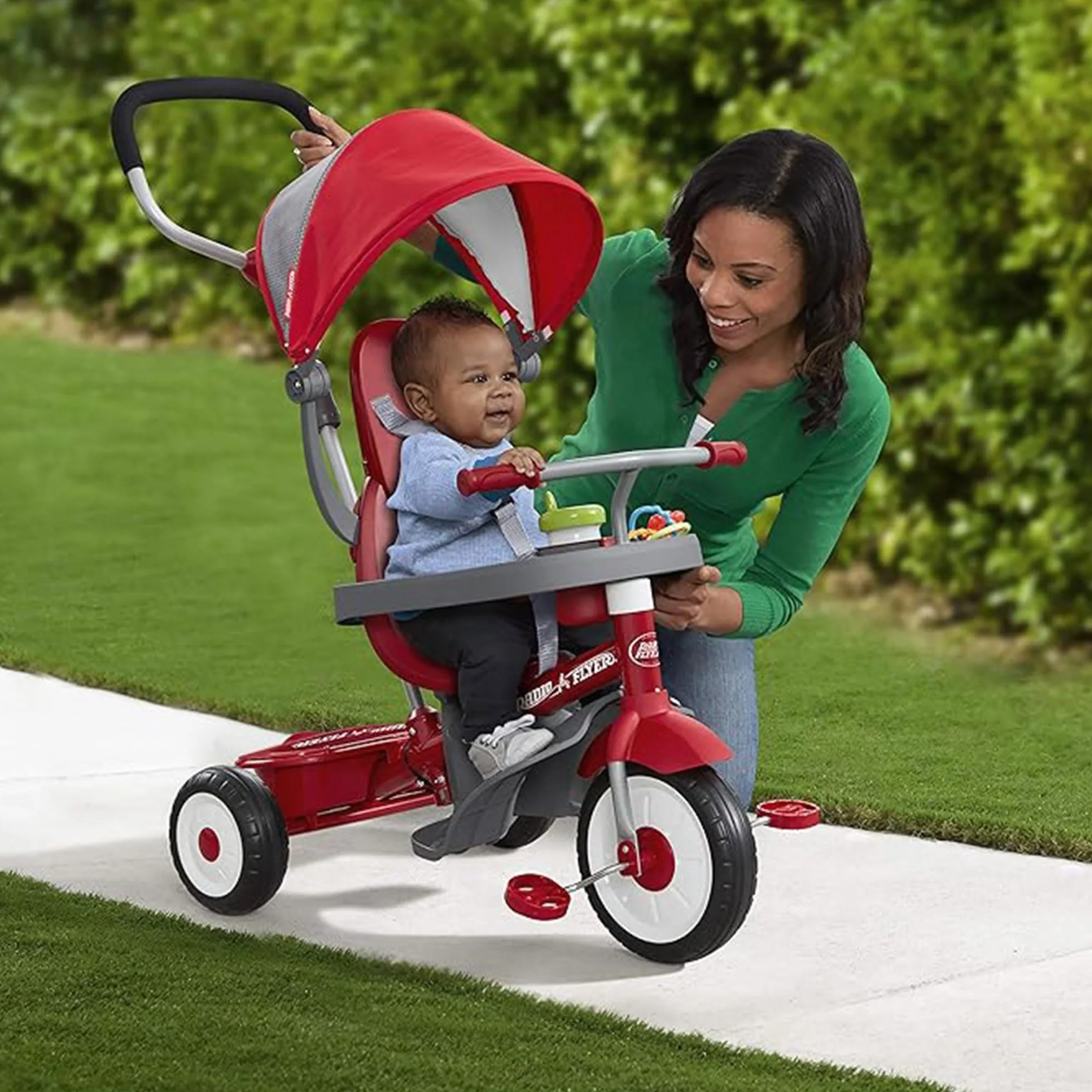 Radio Flyer Triciclo Stroll 'N 4 en 1 para niños de 9 meses a 5 años