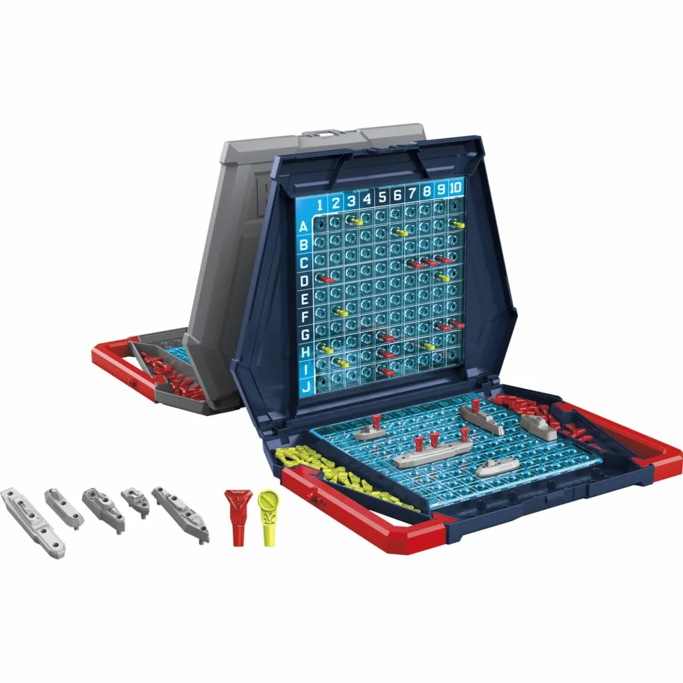 Juego de Mesa clásico Hundir la Flota, Juego de Estrategia a Partir de 7 años, Divertido Juego Infantil para 2 Jugadores