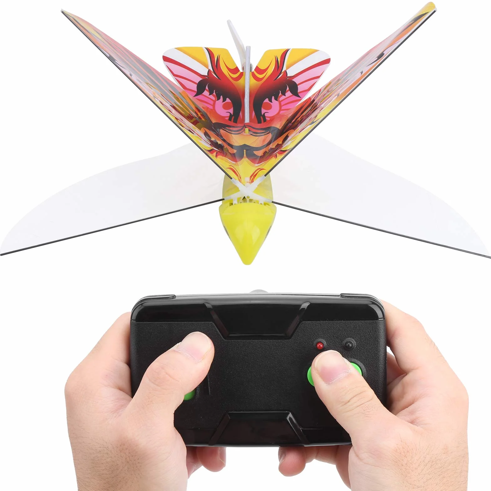 Dilwe Flying Bird RC Juguete de Aves Voladoras 2.4 GHz LED Control Remoto Naranja
