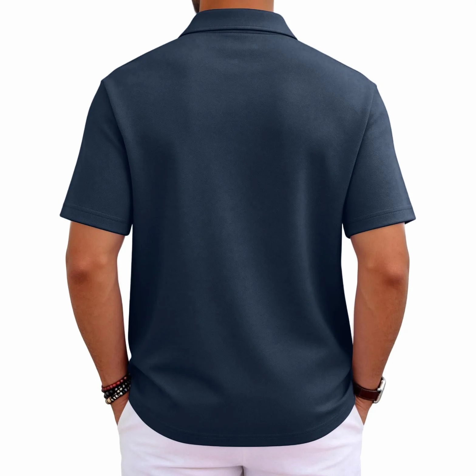 MOKBAY Camisetas Manga Corta Hombre Slim Fit Transpirable Deportivo Trabajo Casual