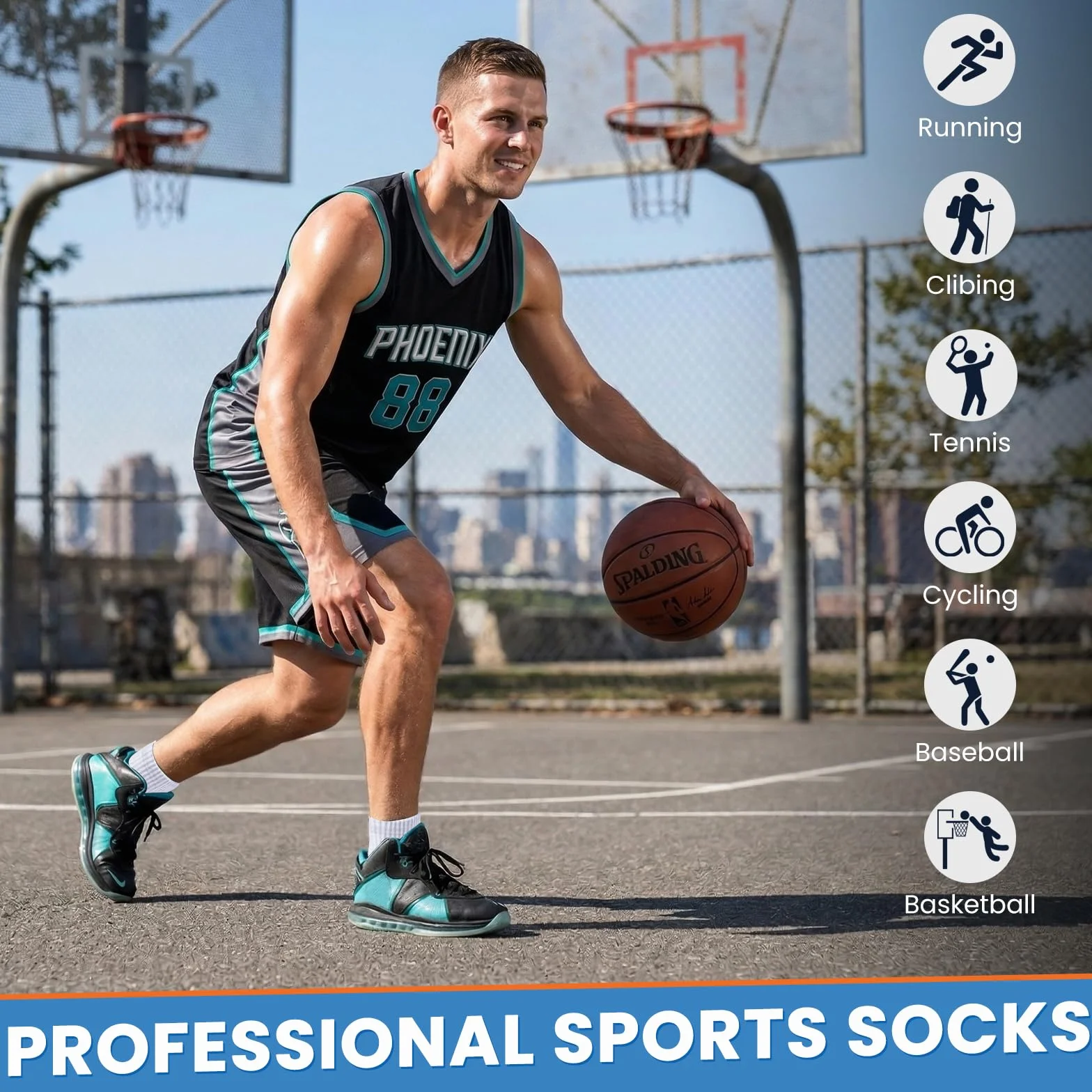 Calcetines Cortos Hombre 6 Pares, Calcetines Tobilleros Deporte Algodón Acolchado Anti-Ampollas Soporte Arco Running Tenis