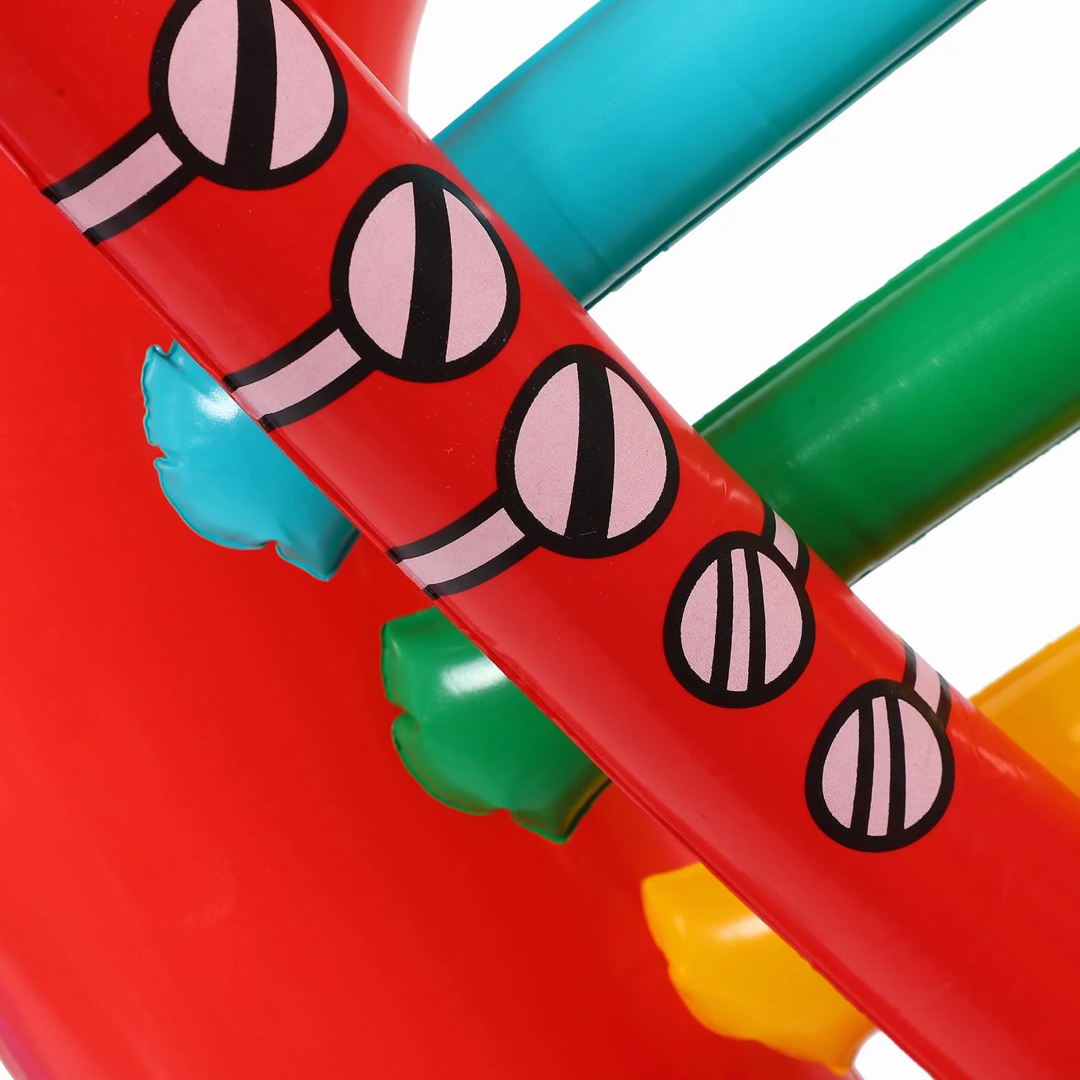 4 trompetas inflables de juguete: trompeta inflable de simulación, juguete musical que hace ruido para fiestas de cumpleaños infantiles y celebraciones deportivas.