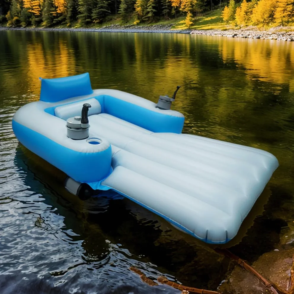 Silla Flotante eléctrica motorizada para Piscina. Tumbona Inflable motorizada para Piscina Que Proporciona una Experiencia de flotación Suave y sin Esfuerzo. Paquetes: