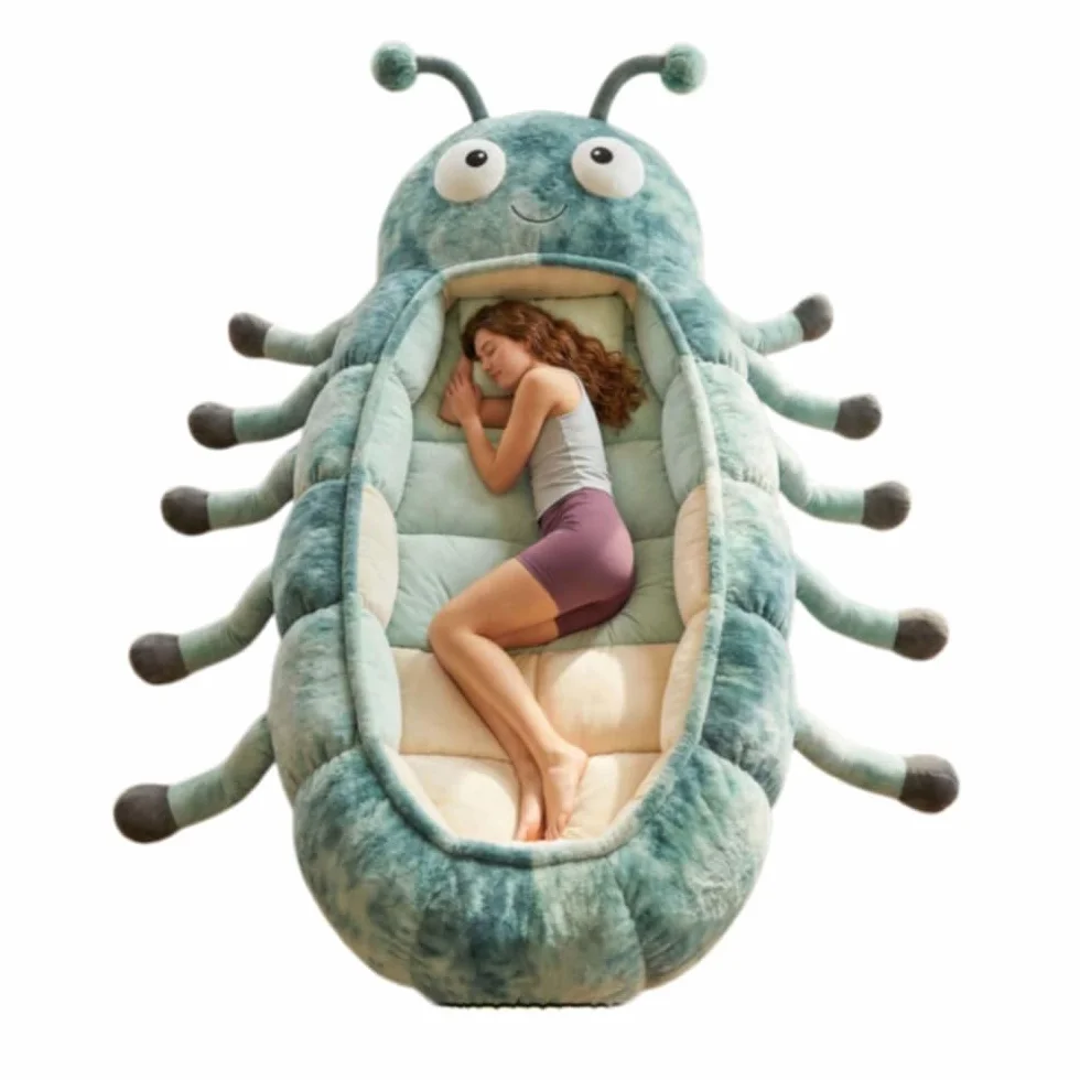 Tumbona convertible para interiores, saco de dormir de animales, acogedor capullo de oruga para adultos