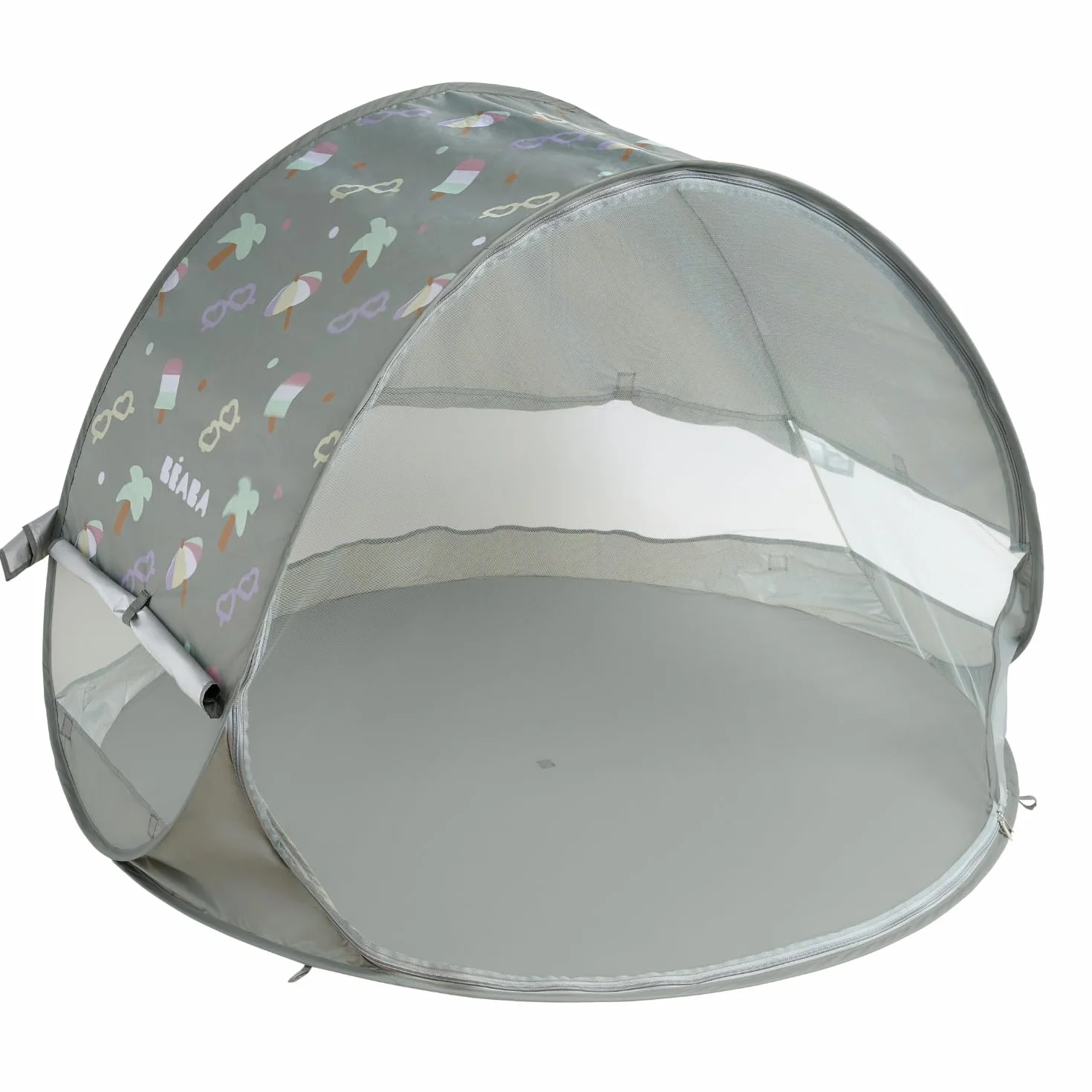 BÉABA, Tienda De Playa para Bebé, Tienda Anti UV Infantil, Protección Solar Máxima UPF50+, Filtrado UV, Ventilación 360°, Mosquitera, Espaciosa, Sistema Pop-Up, Bolsa De Transporte, Breezy, Caqui