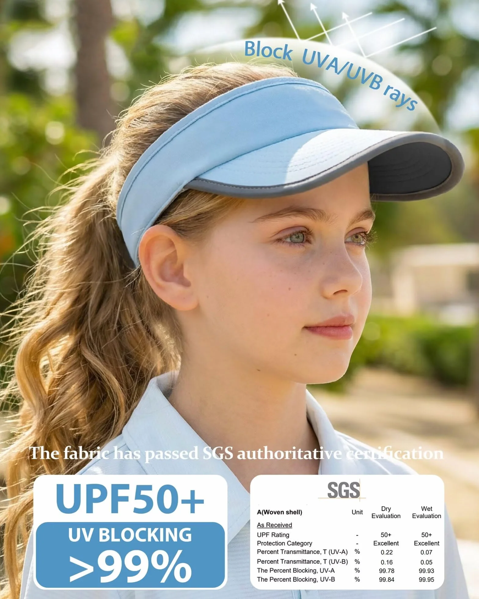GADIEMKENSD Visera Infantil UPF 50+ Gorra para Niñas Reflectante Ligera para Deportes al Aire Libre