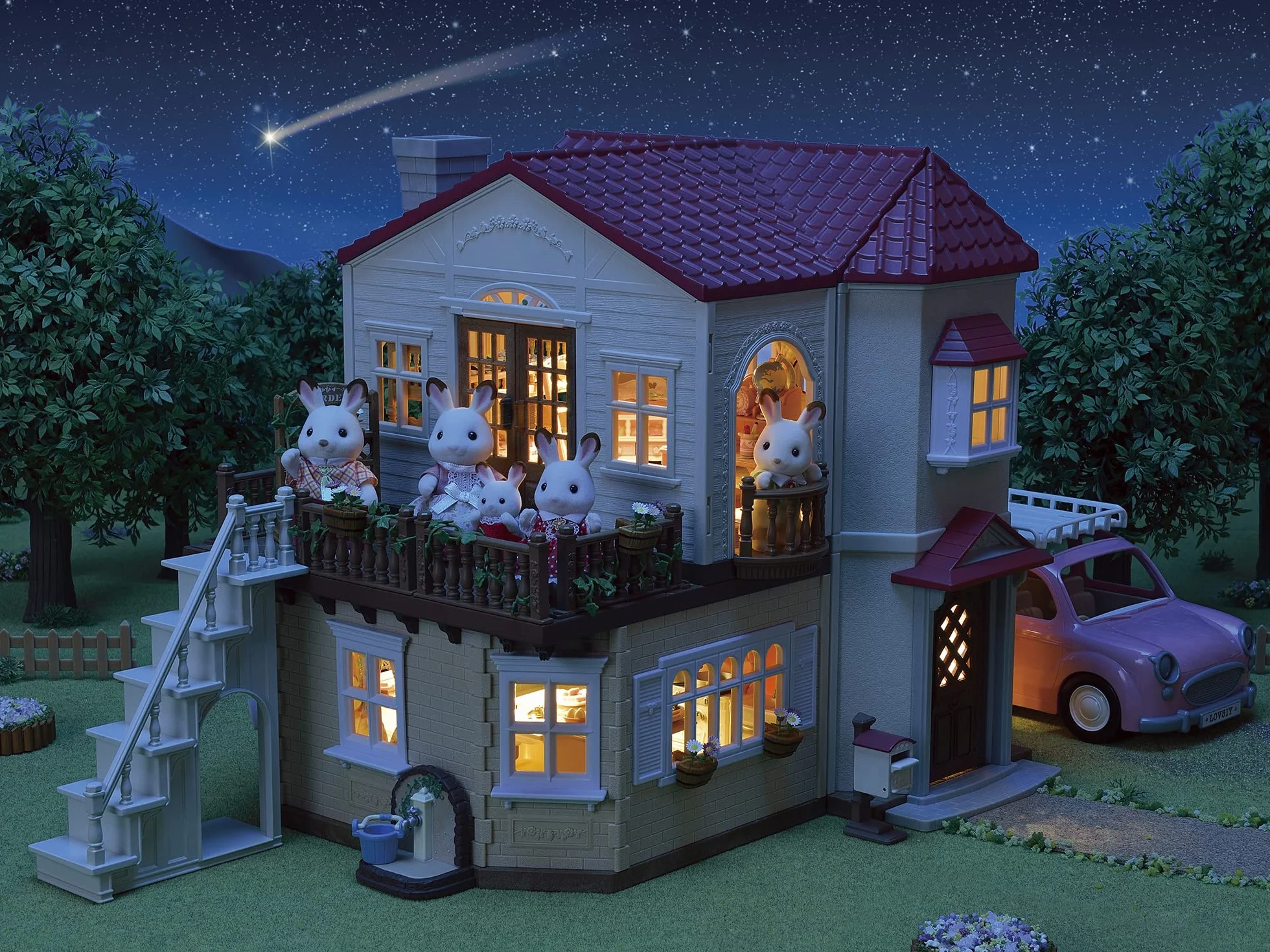 Sylvanian Families 5716 Casa con Luces - el ático secreto- Casa de Muñecas