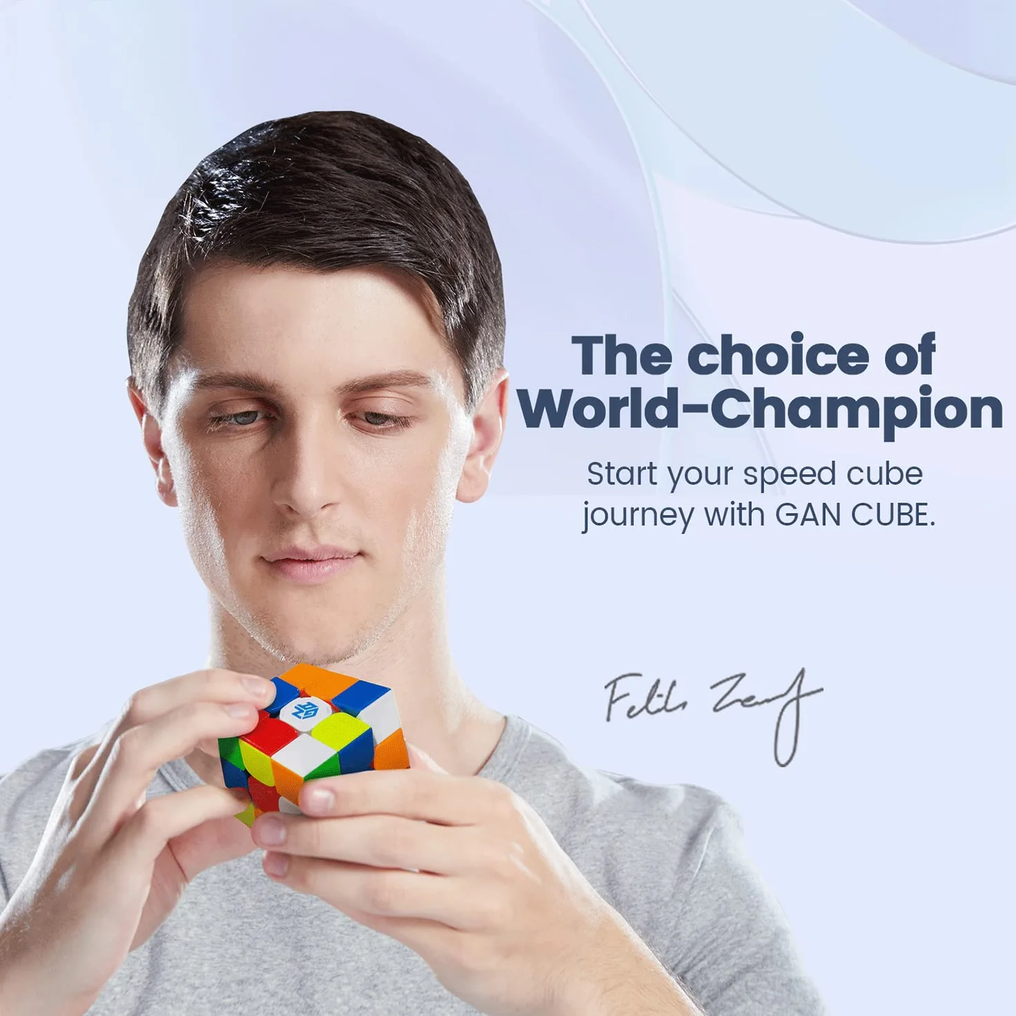 GAN Cubo de Velocidad 2 x 2, Mini Ligereza Speed Cube Original 51mm 47g- GES + & Batalla Ajustable, Puzzles para Adultos y Niños, Cubo Mágico No Magnético (Sin Pegatinas)，251 v2
