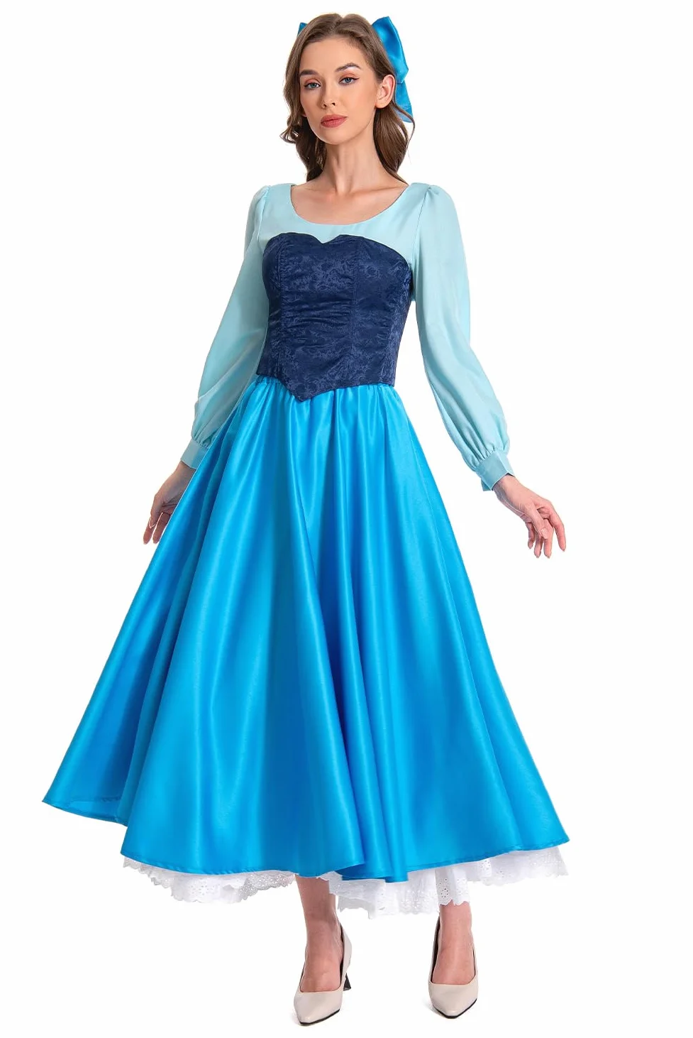 Disfraz de sirena para mujer, vestido de princesa, cosplay, traje de disfraz, juego de Halloween, carnaval