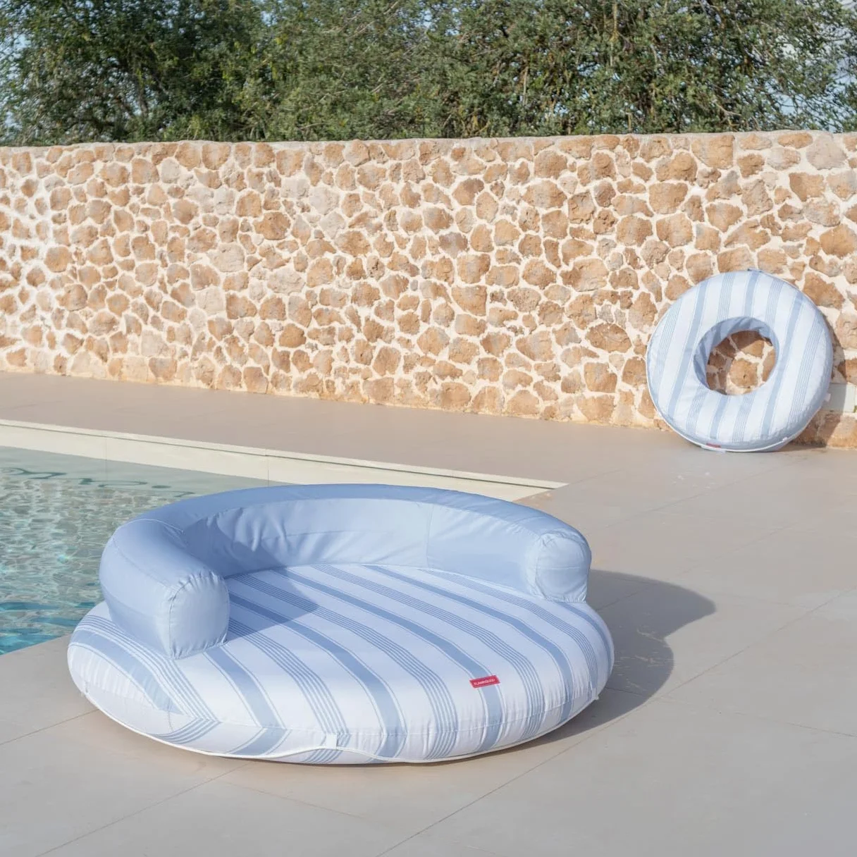 Flamingueo Colchoneta Piscina - Tumbona Hinchable - Extra Grande - Estructura Interior PVC - Funda Exterior Poliéster