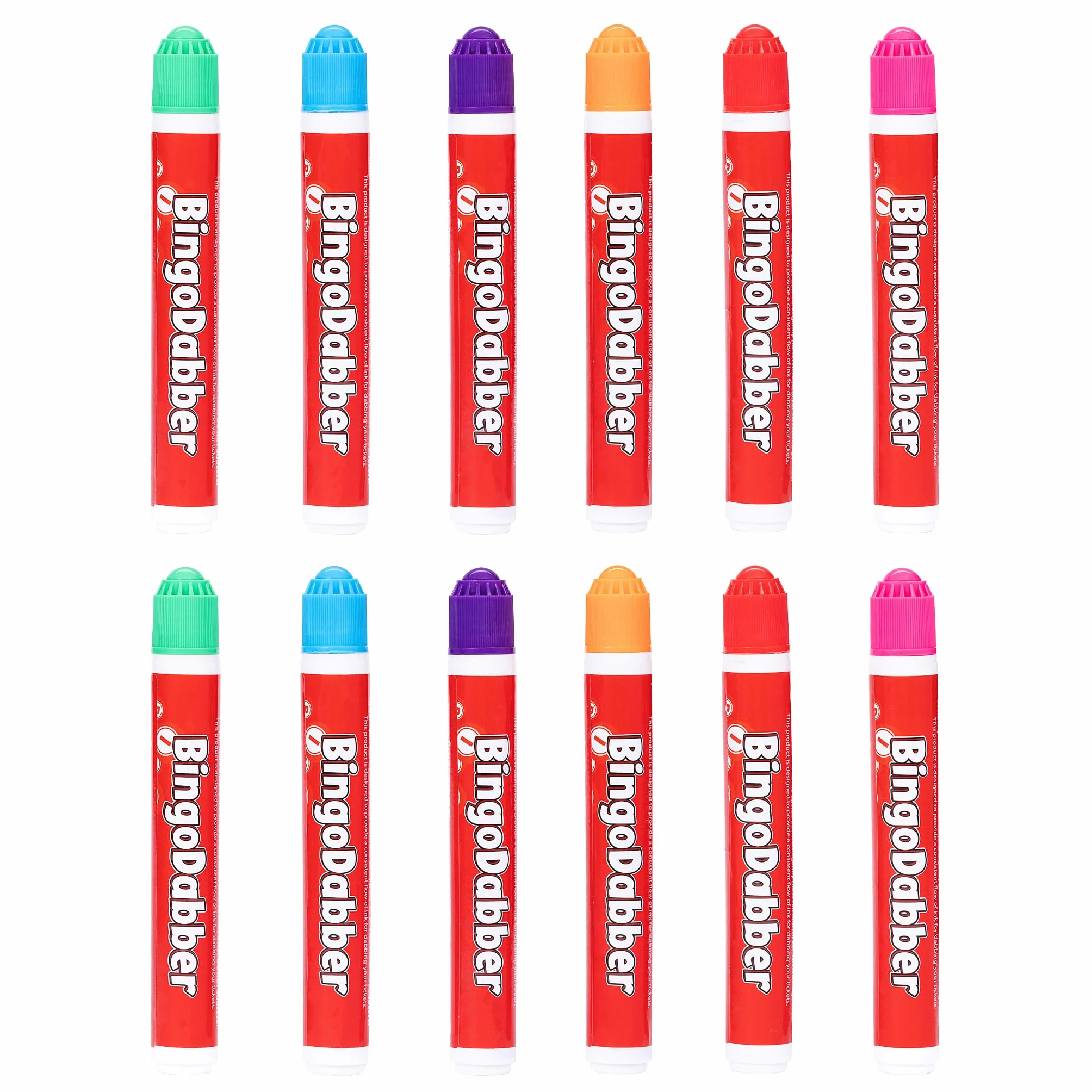 evelay Bingo Dabbers - Rotuladores de colores mixtos para juegos de boletos de bingo (paquete de 12)