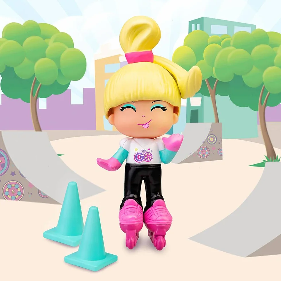 Famosa-Pinypon Let's Go-Monopatín y Patines (PNY30000)