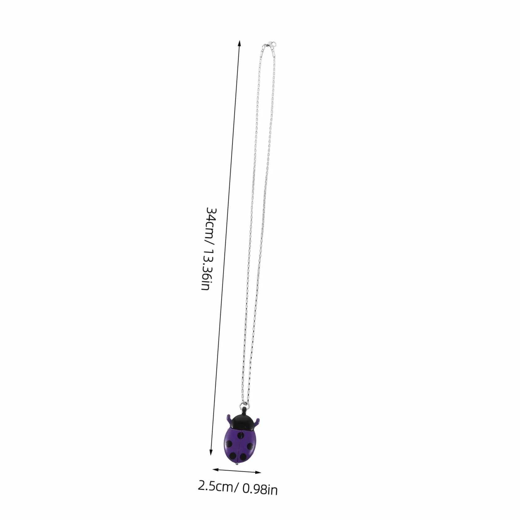 Reloj de Bolsillo Mariquita Púrpura Aleación Cristal Cronometraje Preciso Cosplay