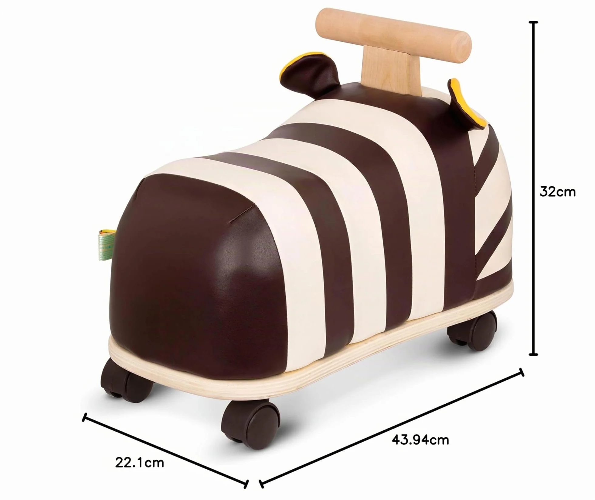 B. toys - Cebra Zippity - Correpasillos Cebra - Juguete correpasillos para niños pequeños - Asiento blando - Juguete de madera - 18 meses+