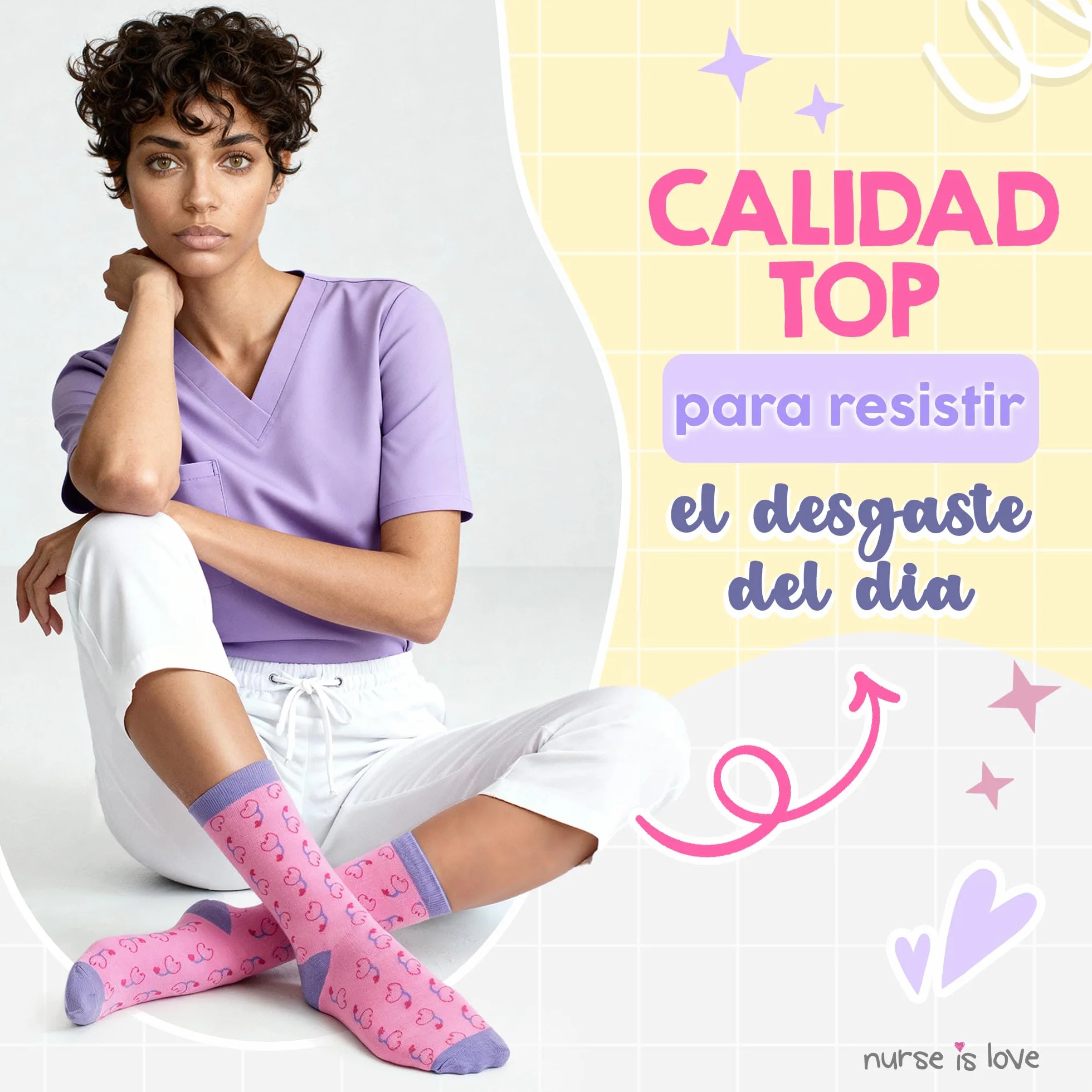 Calcetines Mujer Divertidos para Enfermeras TCAE Medicos Vet Ajusta Con Zuecos Sanitarios Regalos Originales Accesorios Enfermeria