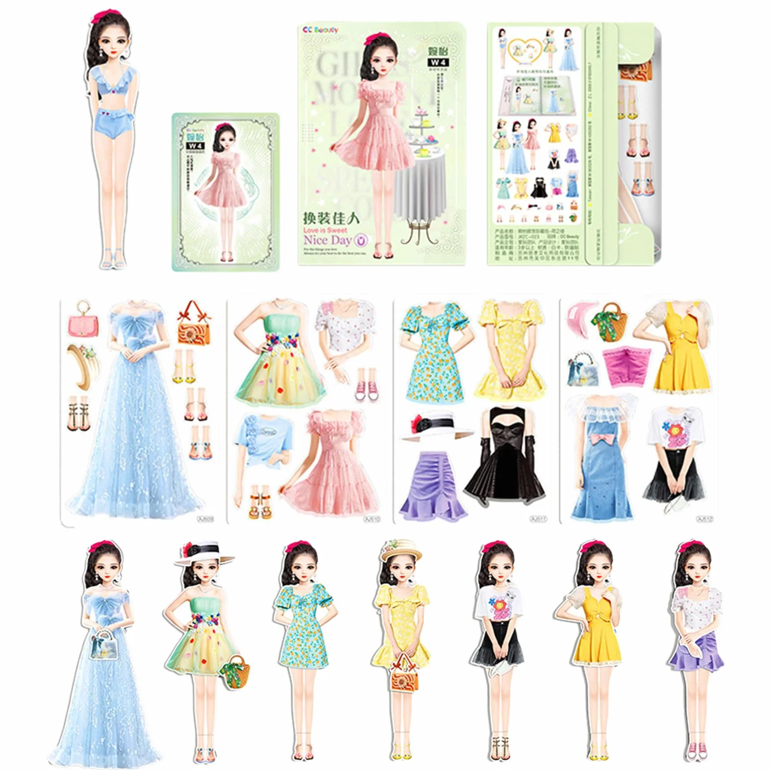 Muñecas de Papel Magnéticas - | Trajes Magnéticos, Juegos Creativos Niños, Ropa de Papel, Diversión Cumpleaños, Actividades Educativas, Regalo Día Niños