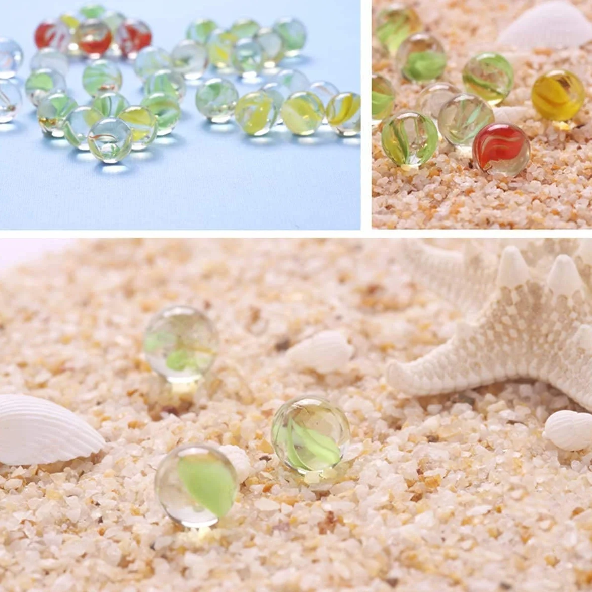 Jiahuade 100 canicas de colores de cristal, perlas con ojos de gato, 15 mm, para juegos de mármol y rellenos de jarrones