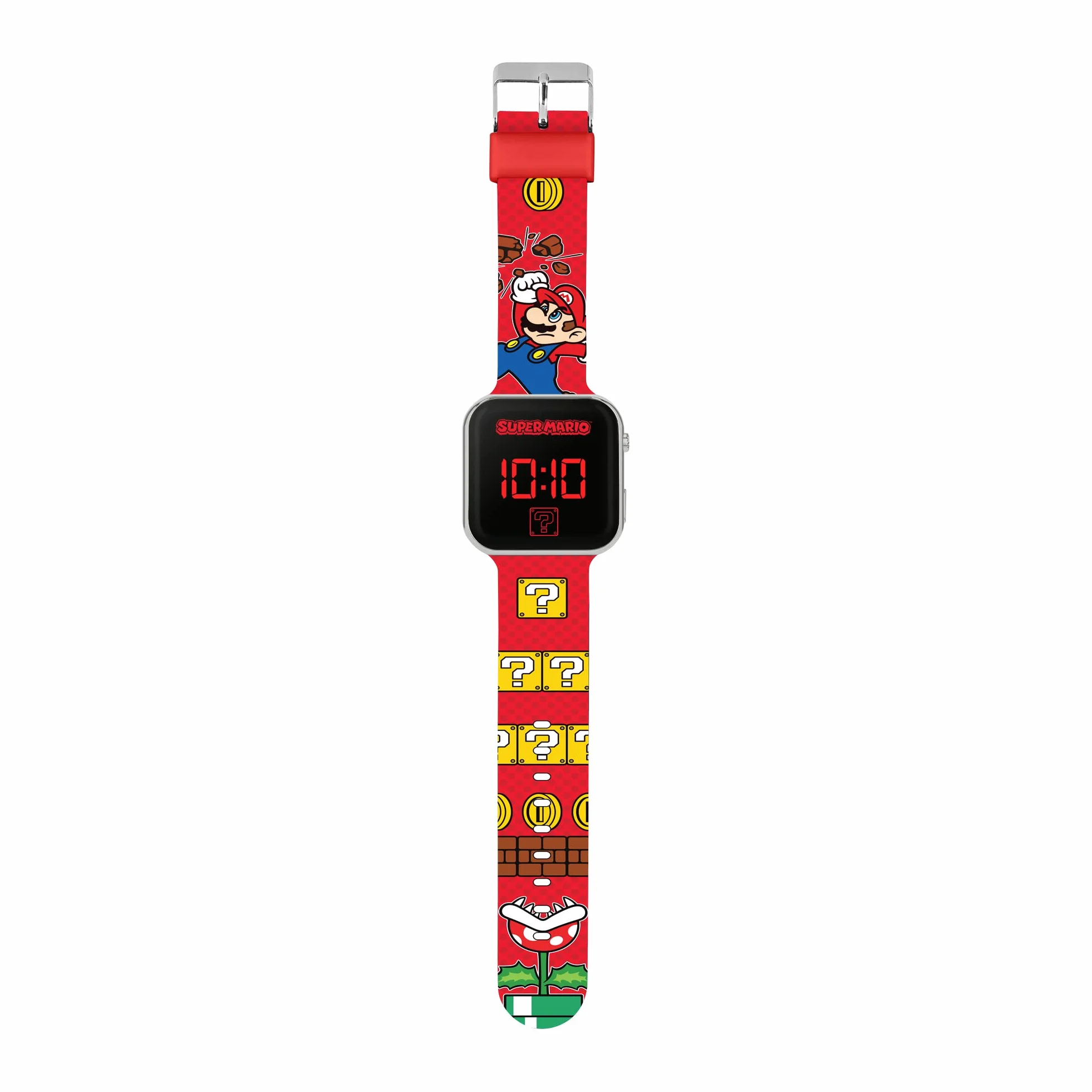 Mario GSM4107 Reloj Digital de Cuarzo para niño Correa Plástico Rojo