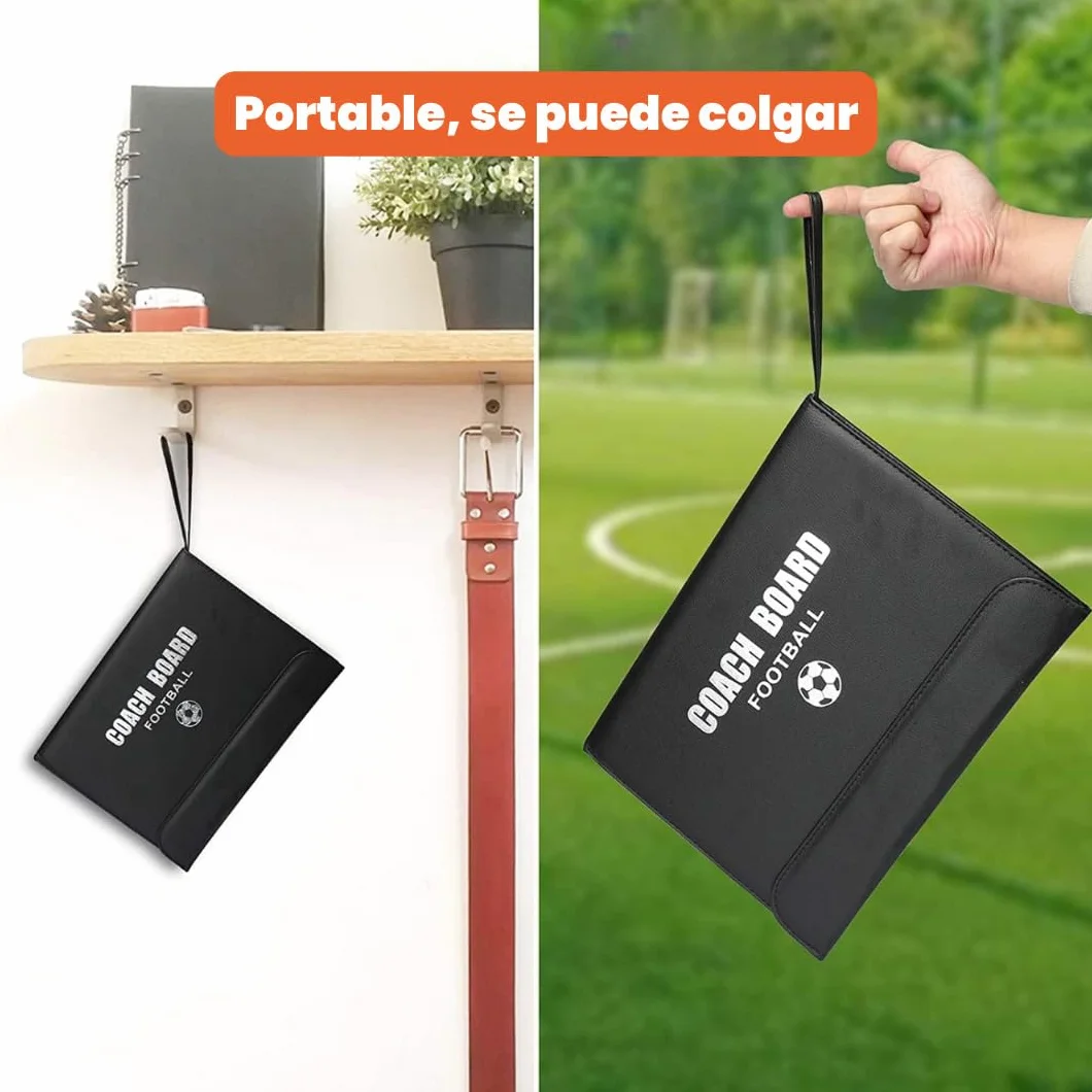 Pizarra de Fútbol para Entrenador con Guía de 50 Ejercicios, Pizarra Táctica Magnética para Fútbol y Fútbol Sala