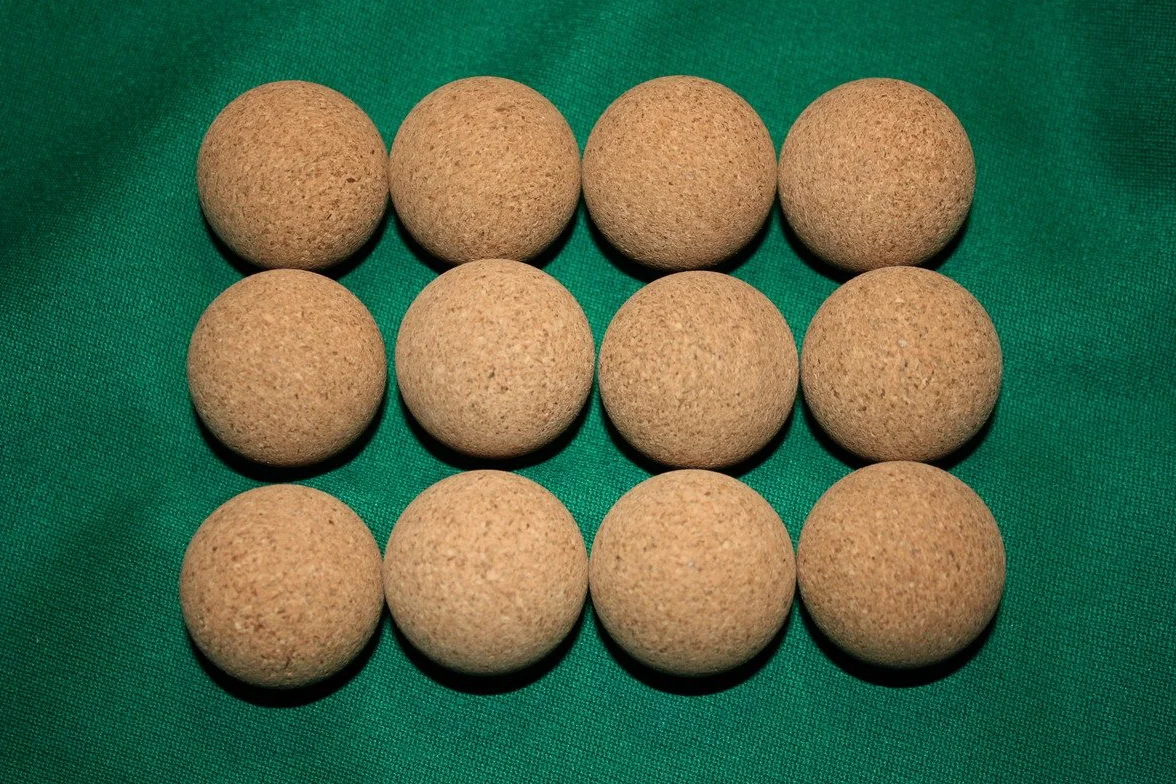 Set de 12 pelotas de corcho para futbolín (silenciosas)