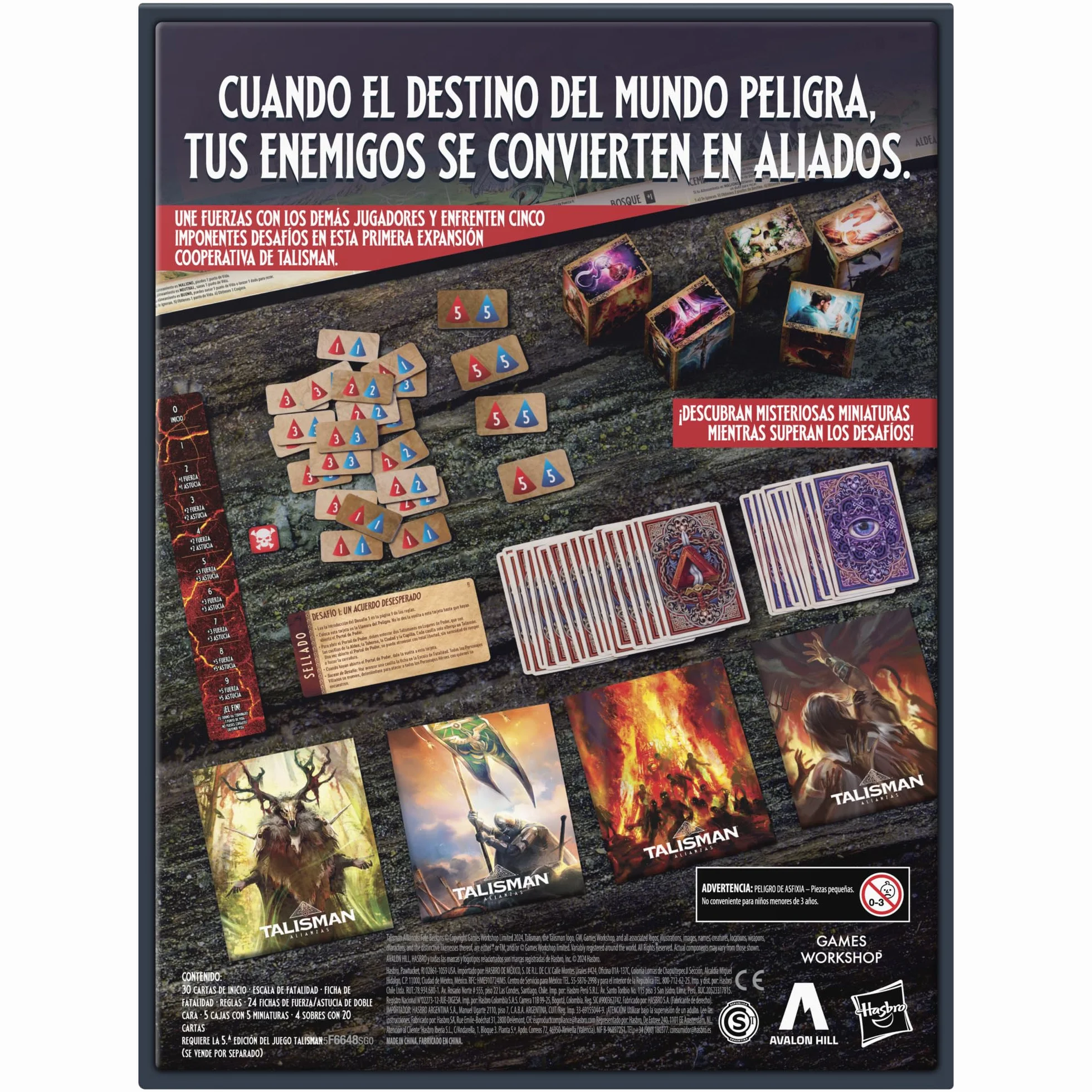 Juego de Mesa Talisman Alianzas: La Llamada del Destino, Expansión del Juego Talisman (Requiere la 5.ª edición del Juego) - Versión en español