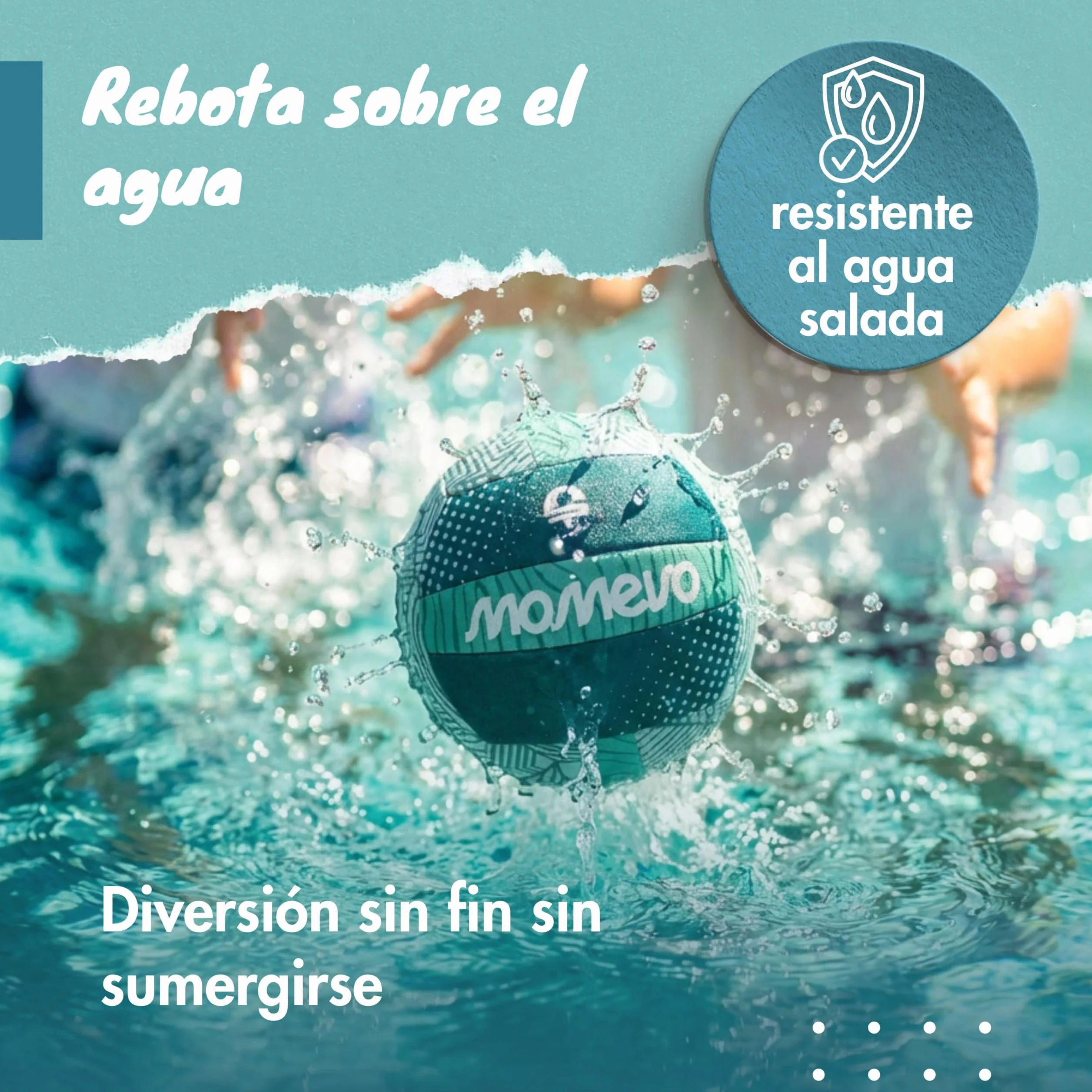 Beachbuddy - Pelota de Agua de Neopreno para niños, diseño de Pelota de fútbol Infantil a Partir de 1 año para Exteriores