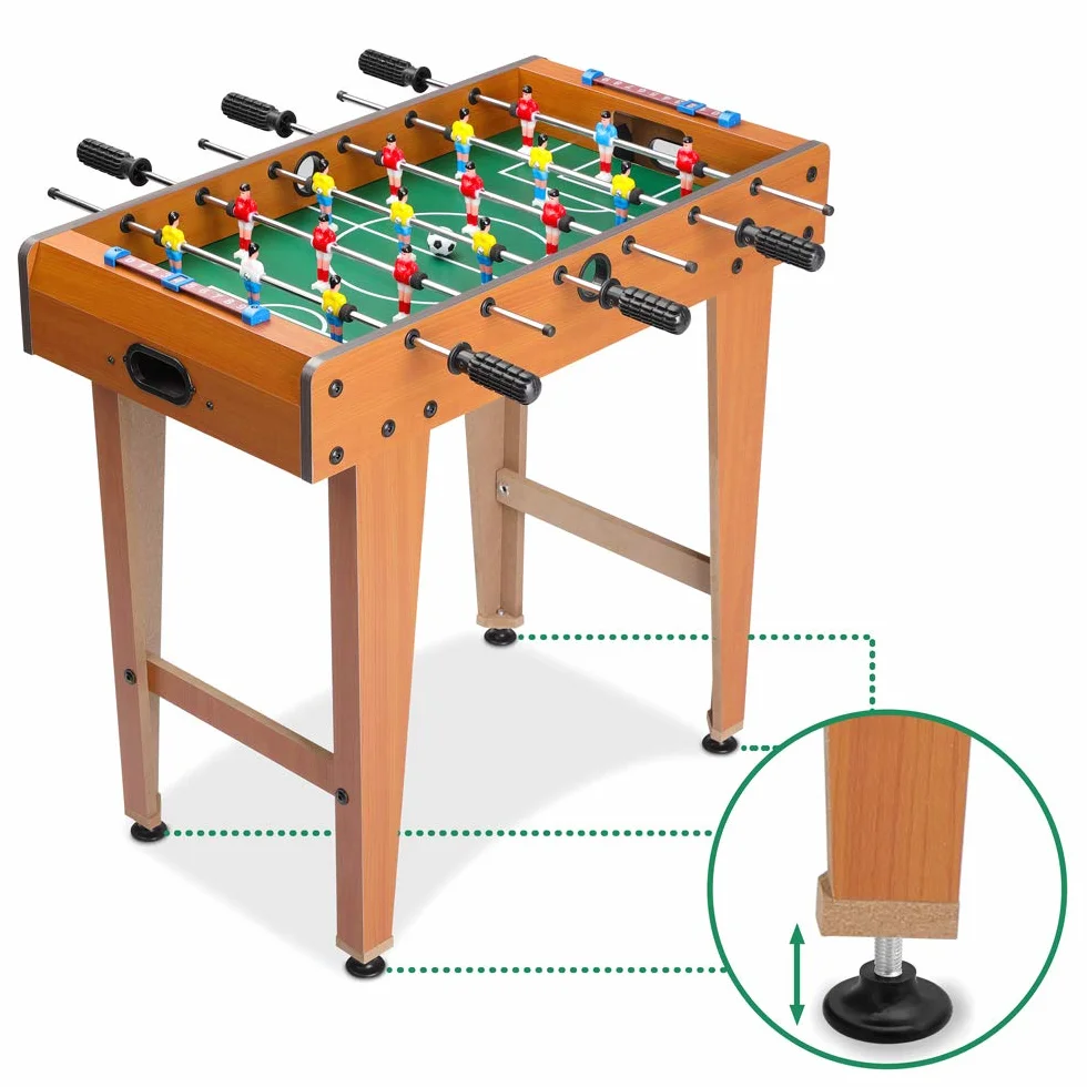 Spielwerk® Futbolín Infantil para Niños, Fútbol, Marcadores Manuales, Futbolines de Madera, Juego de Mesa Interior Exterior, 69x37x62cm, Juguete Interactivo, Mesas de Futbolín