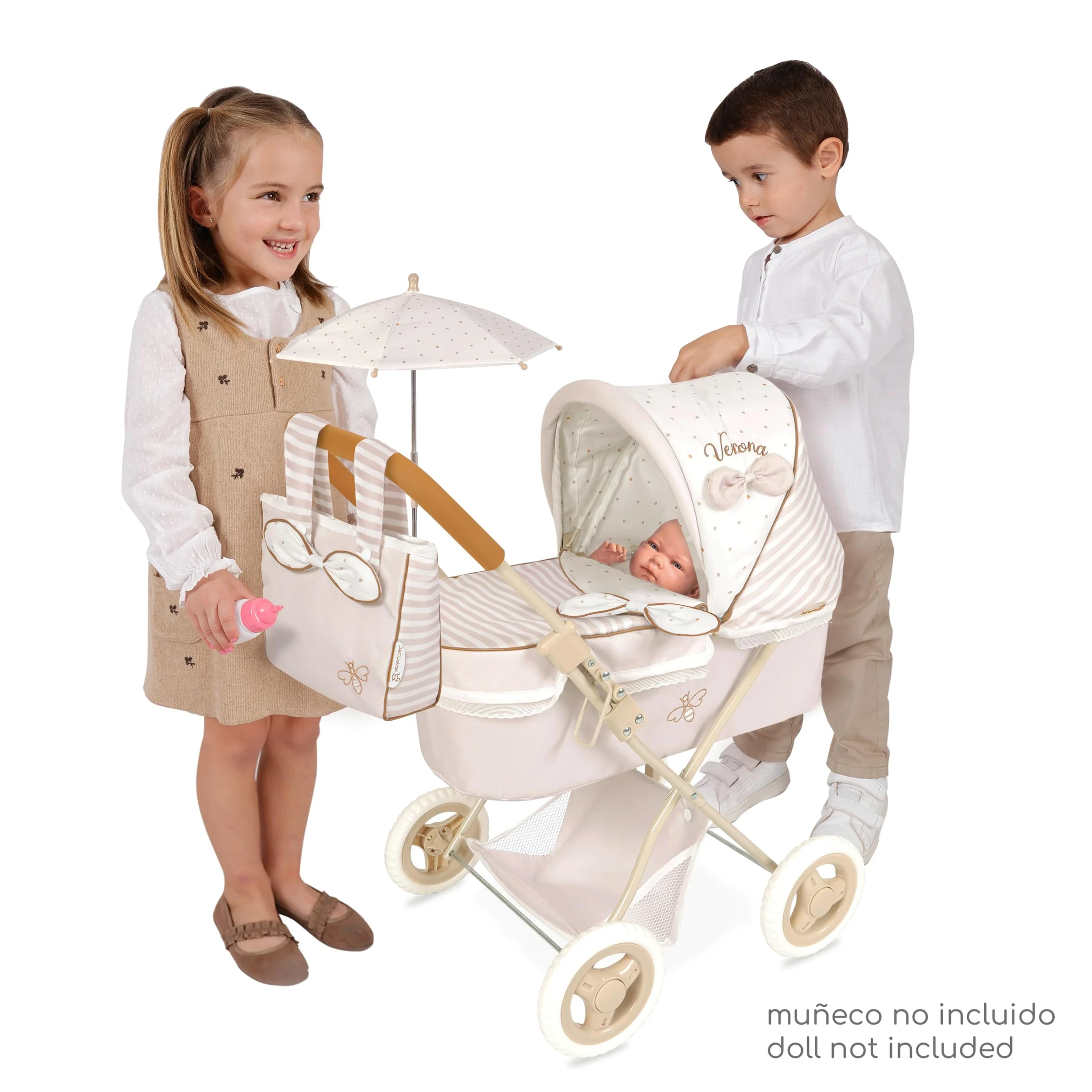Carro de Muñecas Verona Plegable con Sombrilla DeCuevas 85078