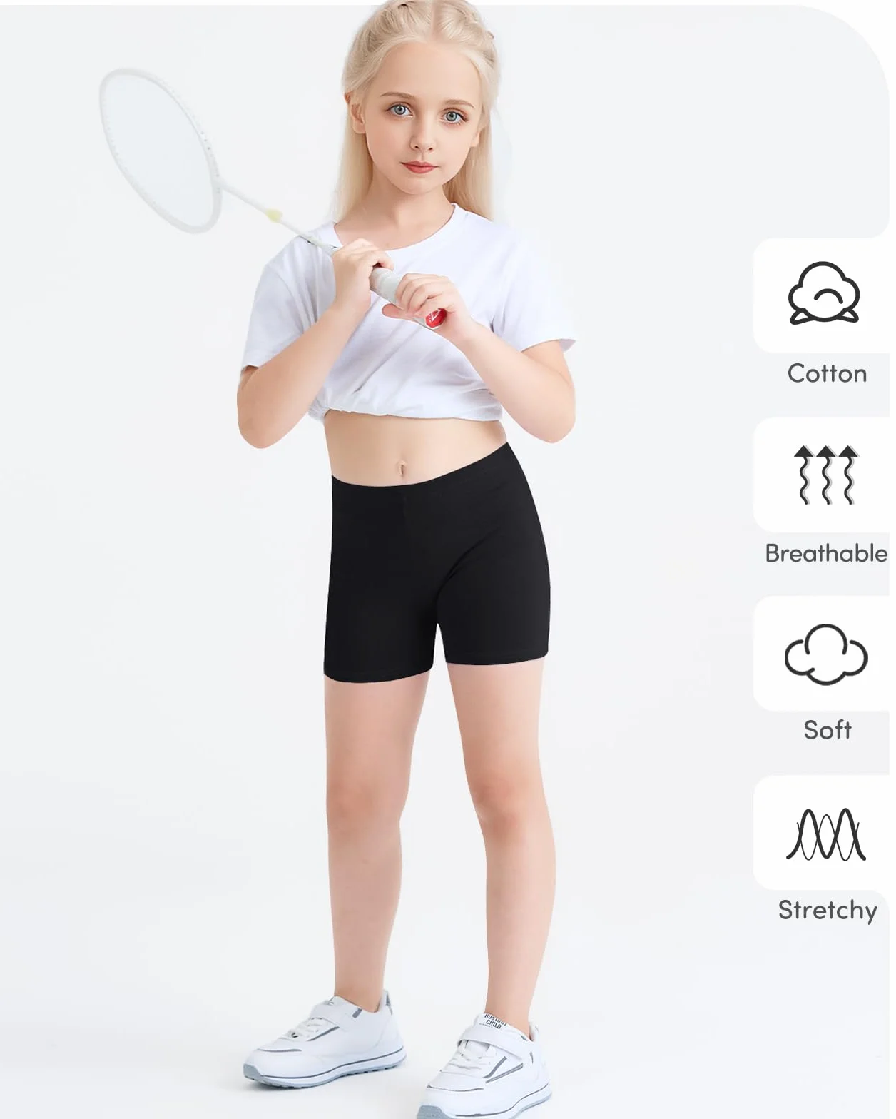 Domee Leggings Deporte Algodón Niñas 3 Pack