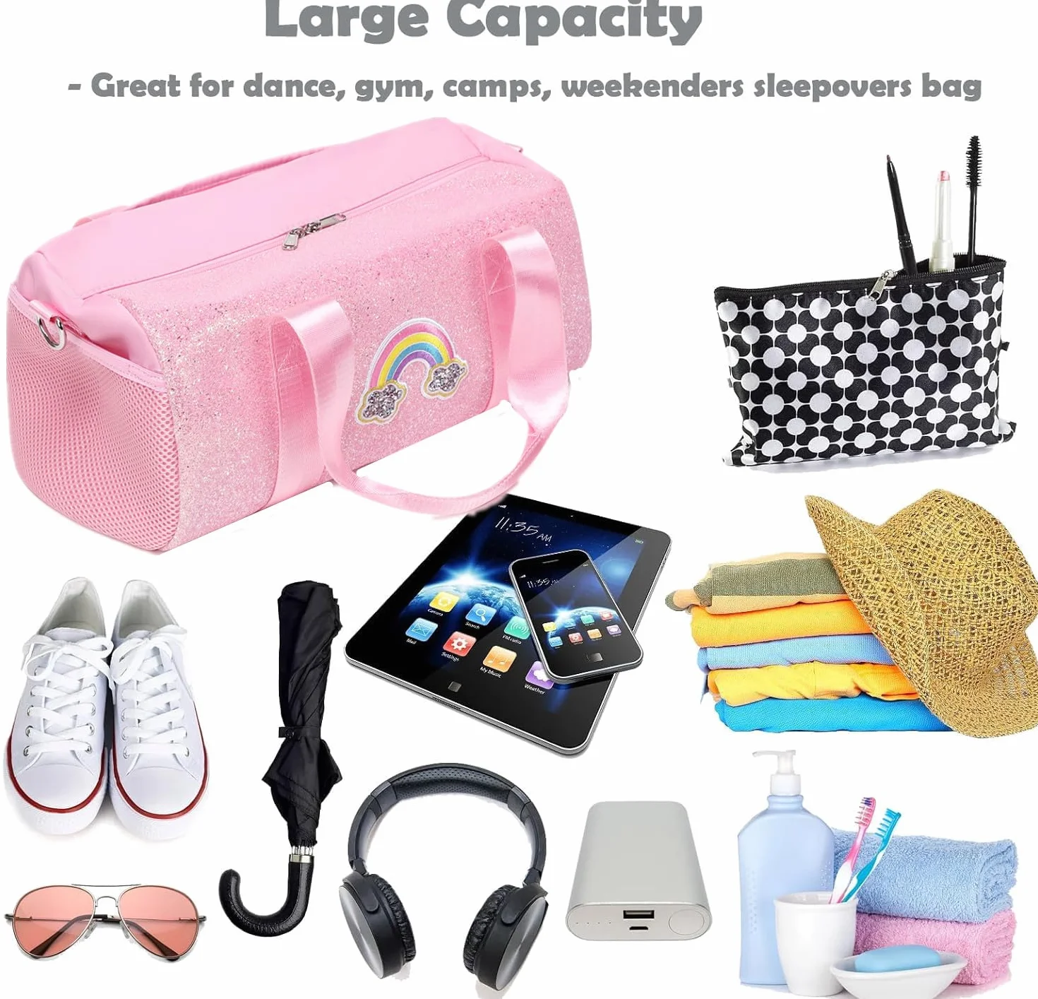 Bolsa Deportiva para Niña Danza Piscina Gimnasia Ritmica Baile