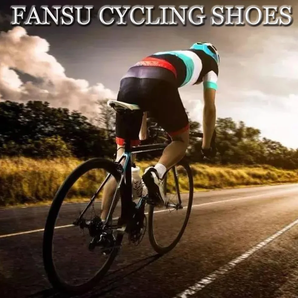 Fansu Zapatillas de Ciclismo MTB Unisex Carretera Cordones Giratorios SPD Compatibles 36-47 EU