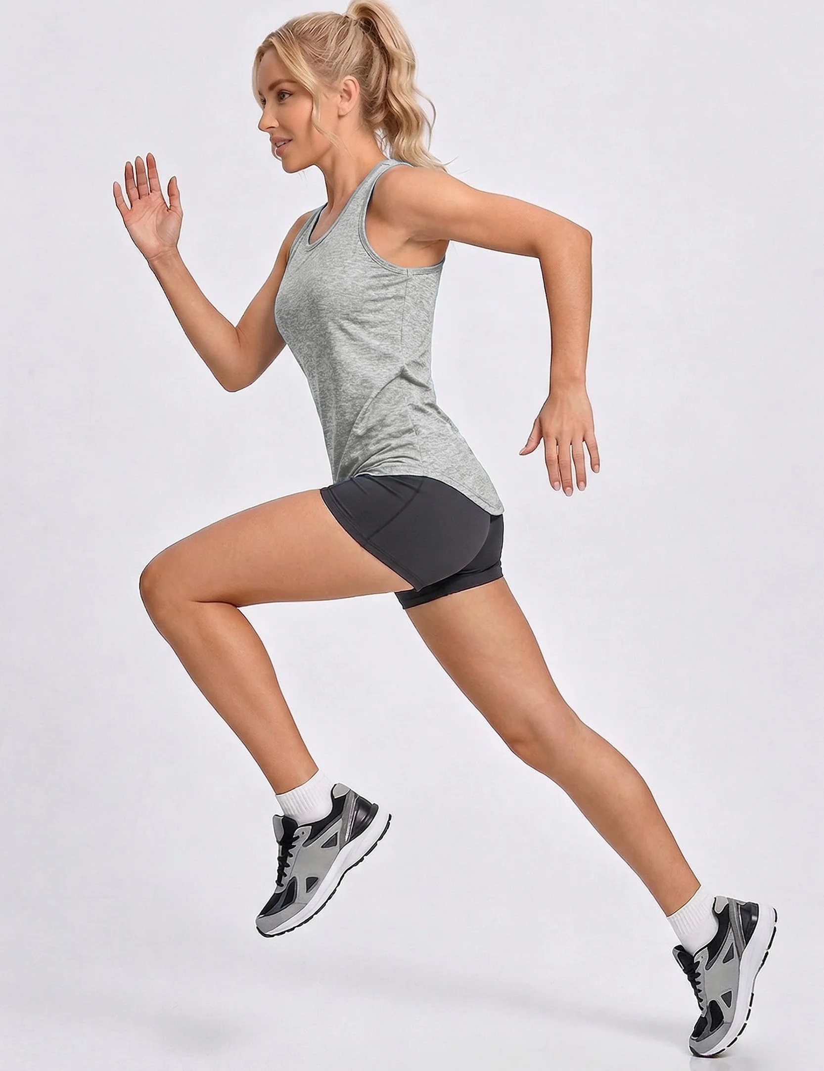 Camiseta Deportiva Mujer Tirantes Espalda Malla Sin Mangas Transpirable Ligera Fitness Running Yoga S-3XL