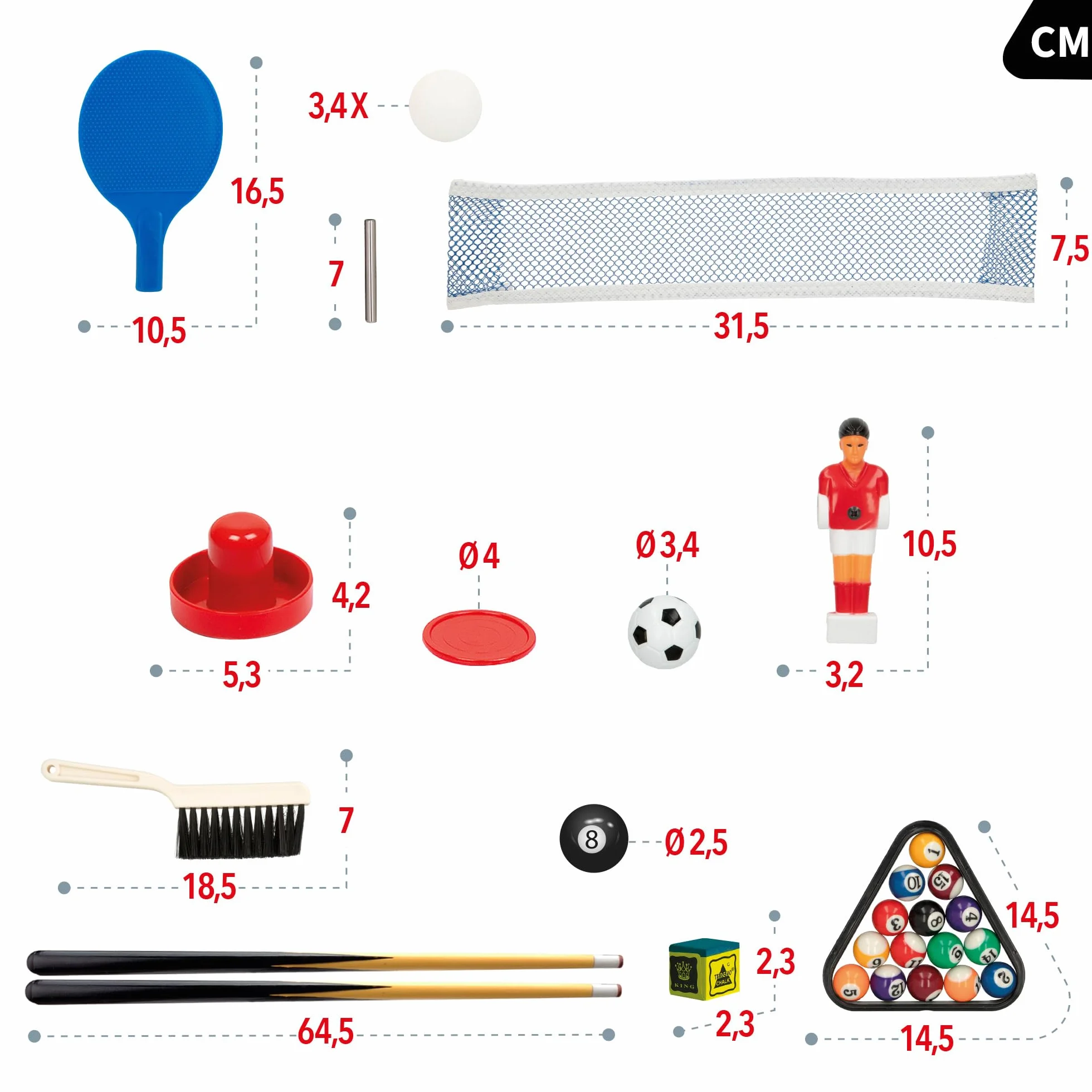 ColorBaby CB Games - Mesa multijuegos 4 en 1 con Patas (85328)