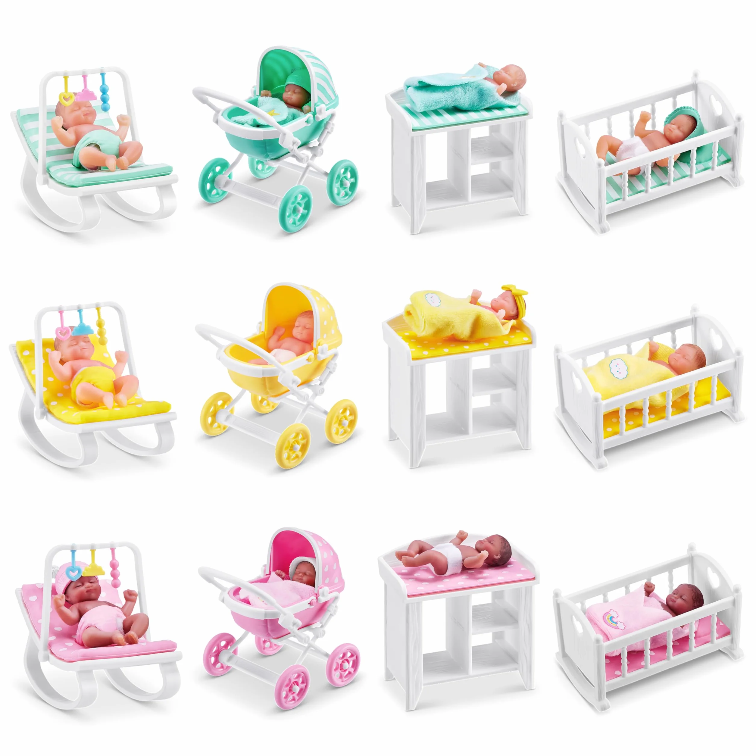 5 Surprise My Mini Baby Series 1, 2 Capsules, by ZURU, Collectible Mystery Capsule, Toy for Girls, Realistic Miniature Baby, Playset and Accessories (2 Capsules)