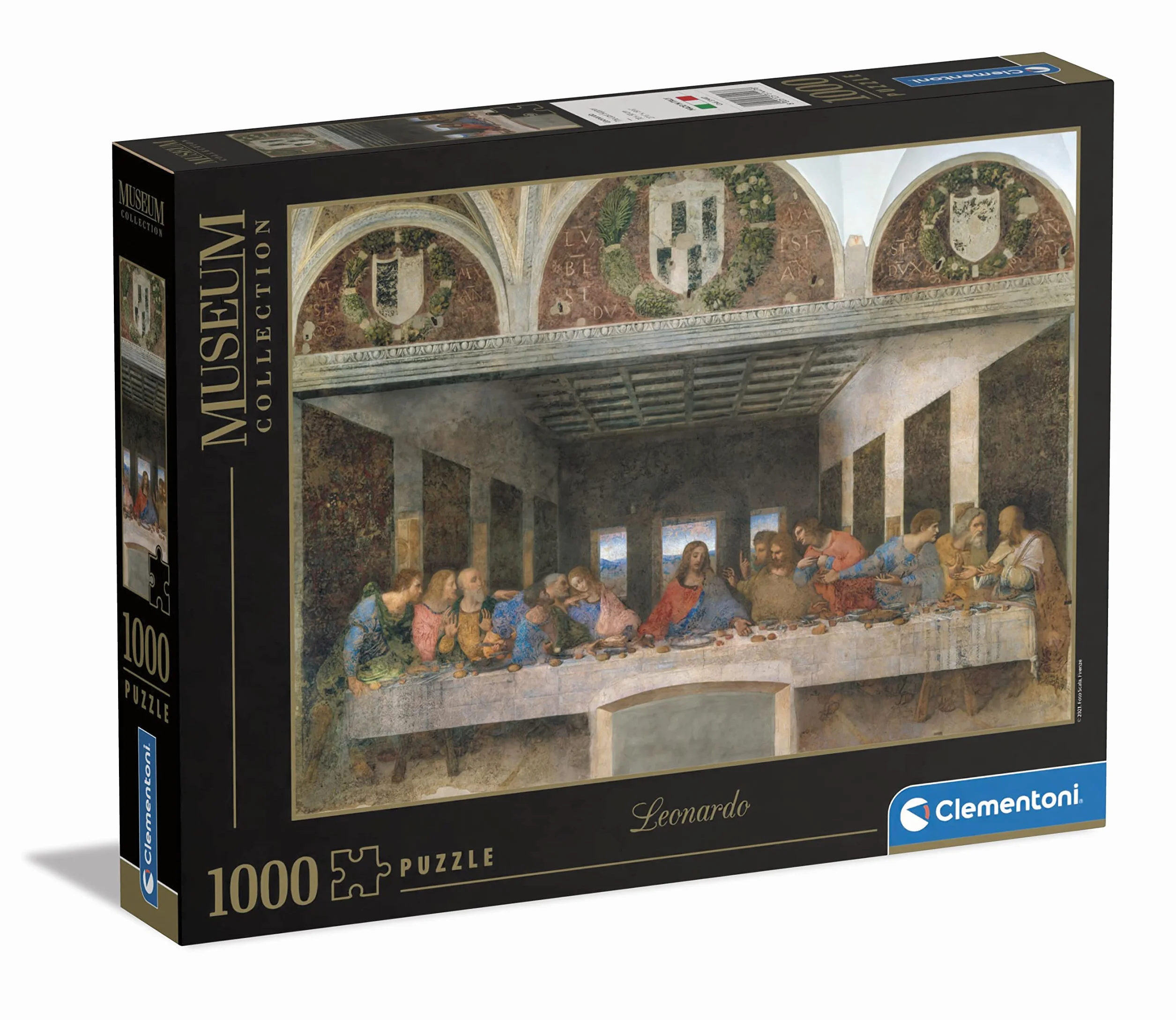 Clementoni - Puzzle de 1000 Piezas Grandes Museos, diseño Leonardo: La Última Cena (314478), 10+