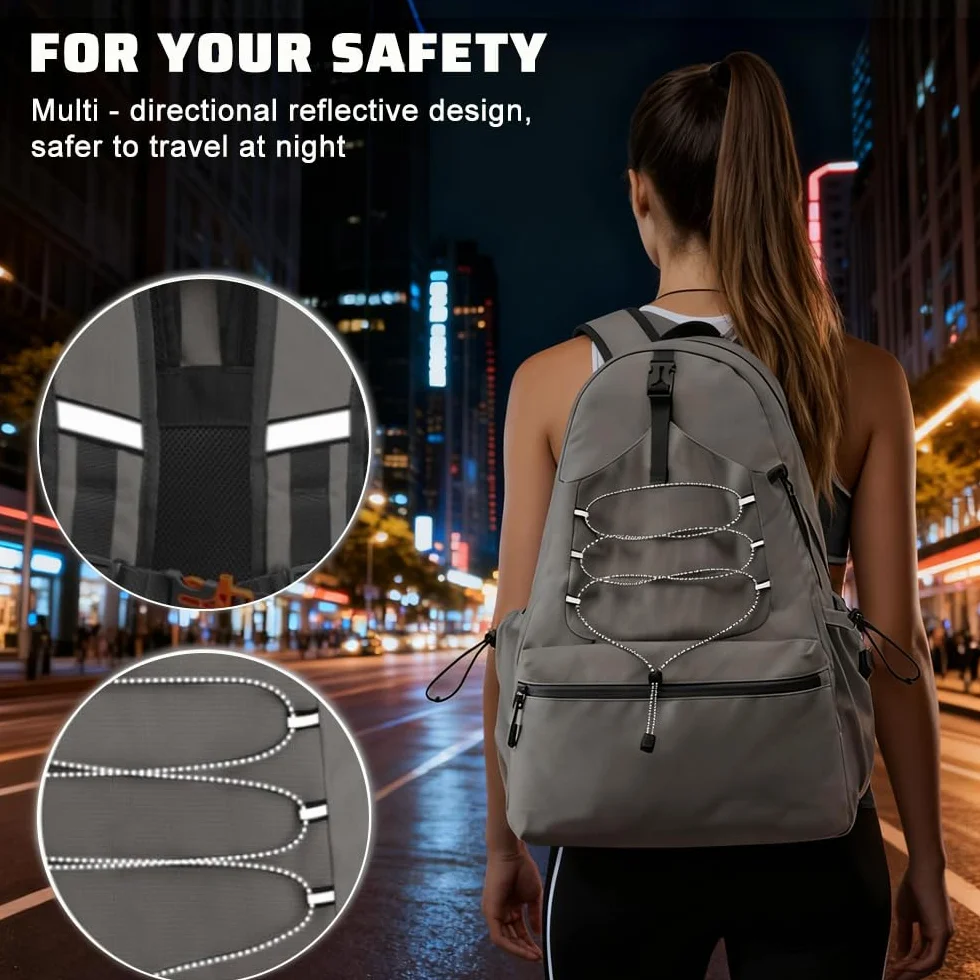 Bolsa de Tenis Impermeable con Zapatillero para 2 Raquetas Pickleball Padel Squash Bádminton