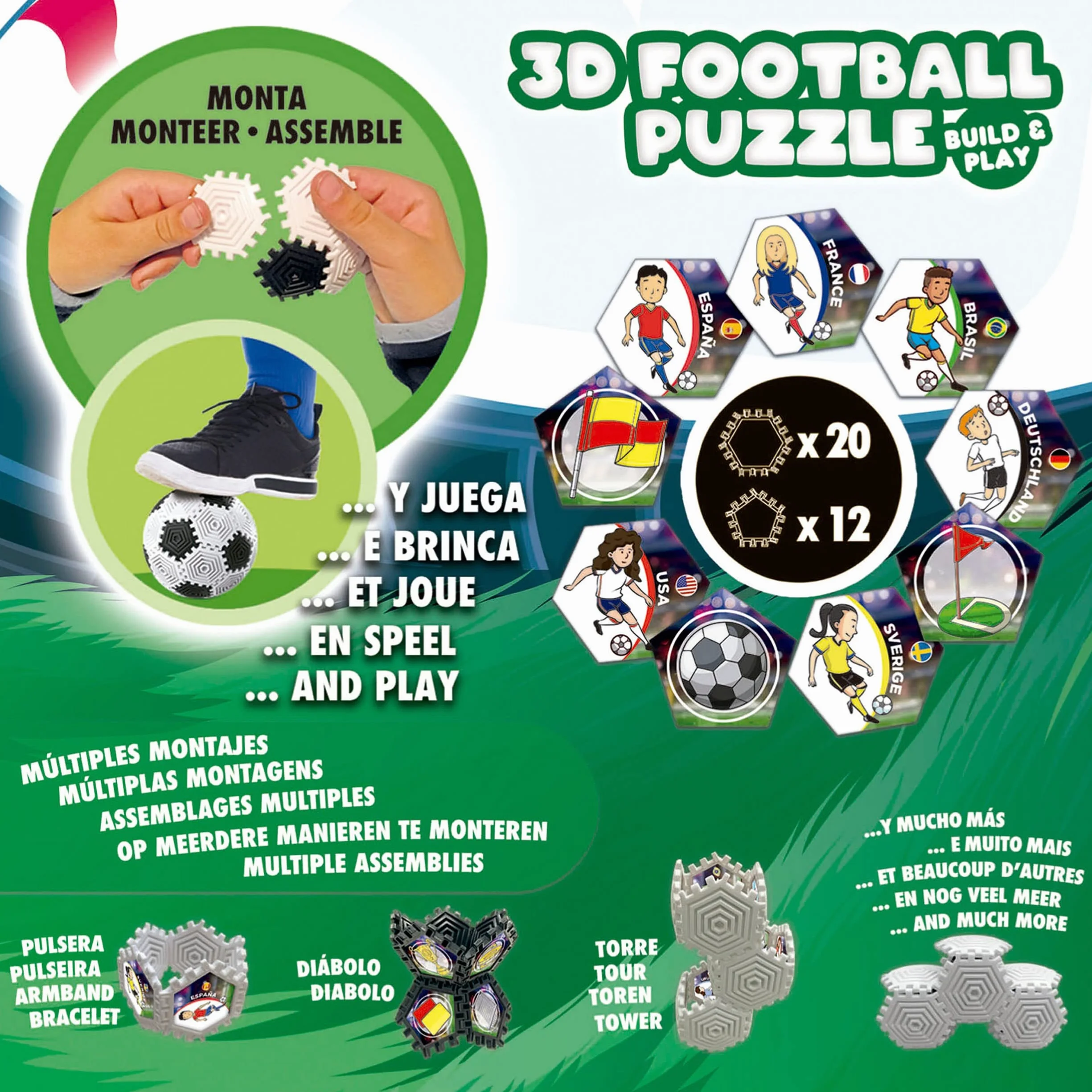 Educa 3D Puzzle Balón 32 Piezas 6-8 años (19210)