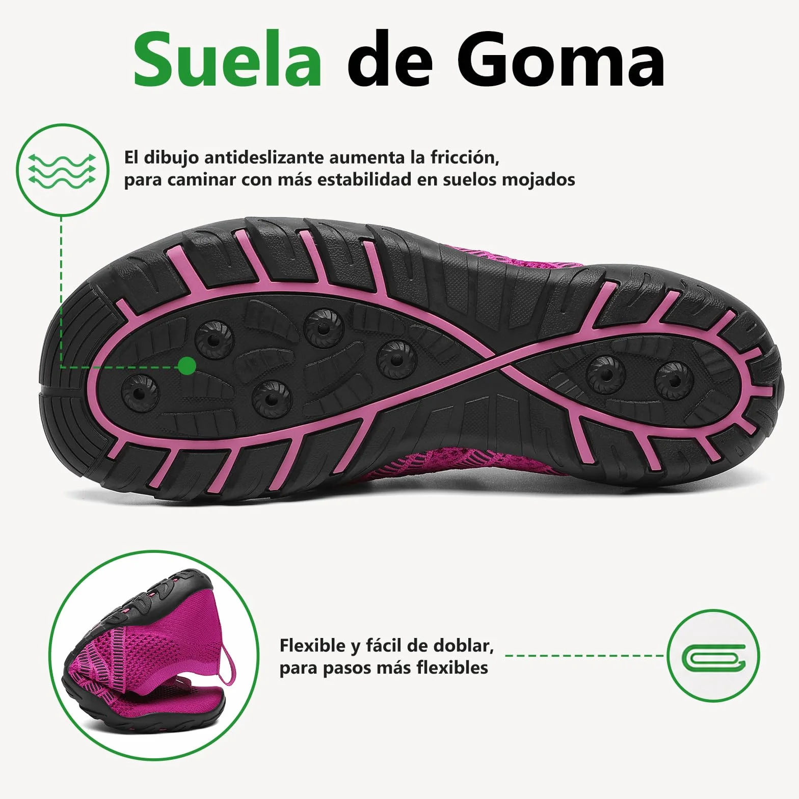 SAGUARO Zapatos de Agua Hombre Mujer Surf Antideslizante Secado Rápido