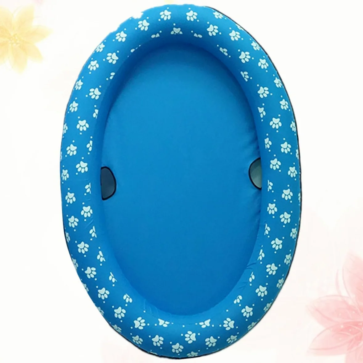 Colchón Flotante Inflable para Mascotas Azul, Portátil y Plegable | Oxford y Pvc, para Perros y Otros Animales, Uso en Piscina o Estanque, Accesorios Aleatorios
