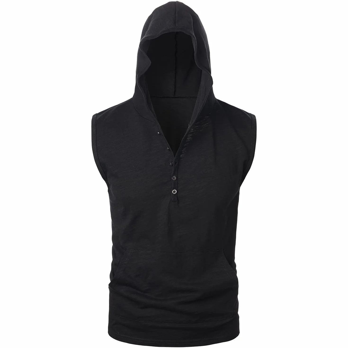 Camiseta sin mangas para hombre muscle gimnasio entrenamiento verano capucha