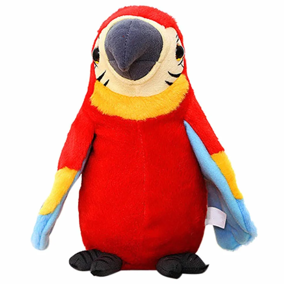 Juguete de peluche eléctrico interactivo que habla con el loro parlante repite lo que dices caminando, juguete de peluche para niños, regalo para fiestas (c)