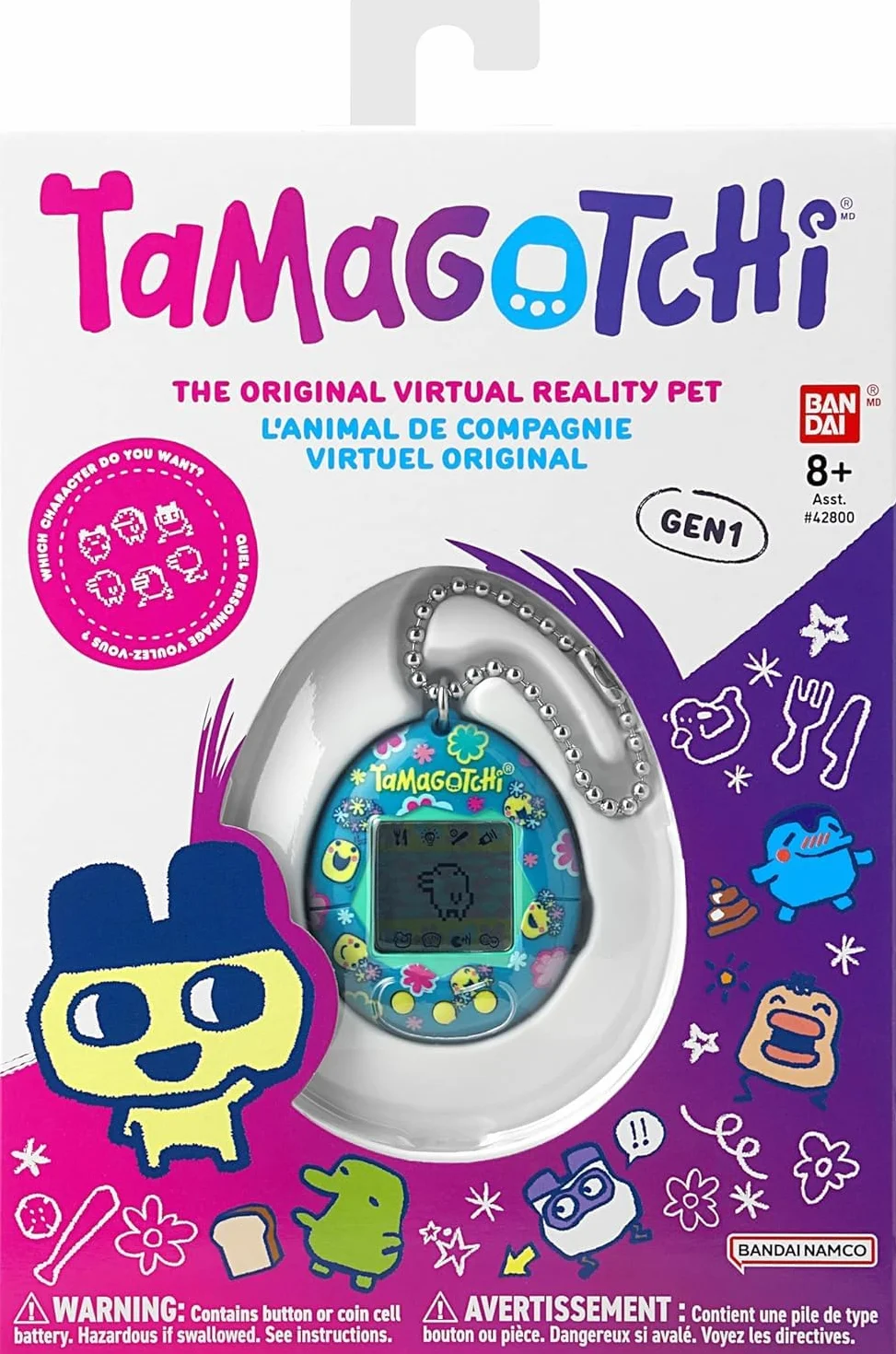 BANDAI Tamagotchi Mascota Virtual Pink Treasure Jewel Multicolor Juguete Electrónico Mayores 8 años