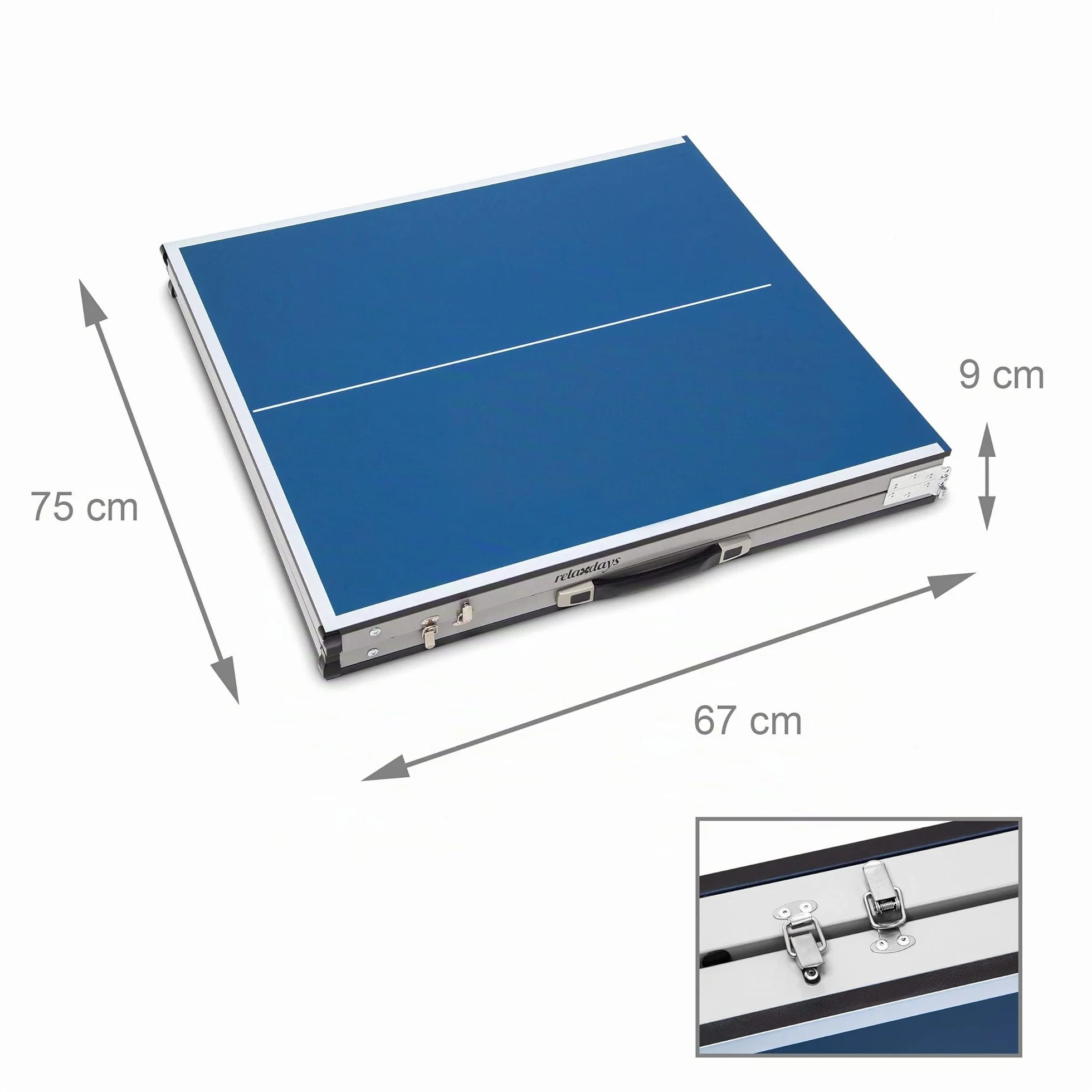 Relaxdays Mesa Ping Pong Exterior Plegable con Red, Pelotas y Raquetas, 150 cm