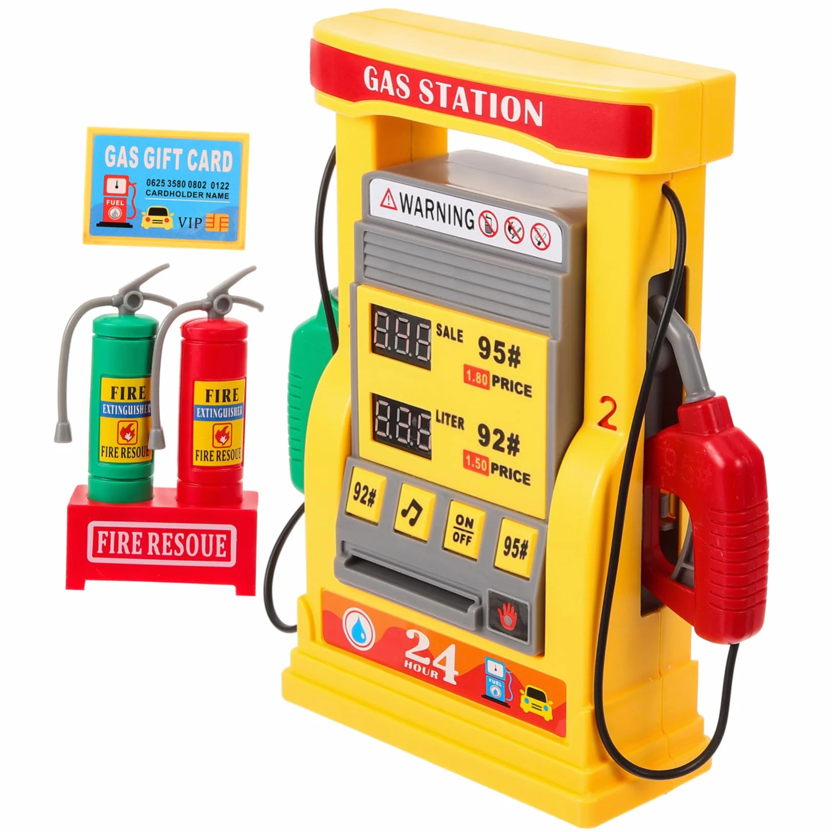 TOYANDONA 1 juego de juguete de la estación de servicio de juguete con bomba de gasolina para niños Juego de estación de servicio juguetes Modelos de modelo de bricolaje