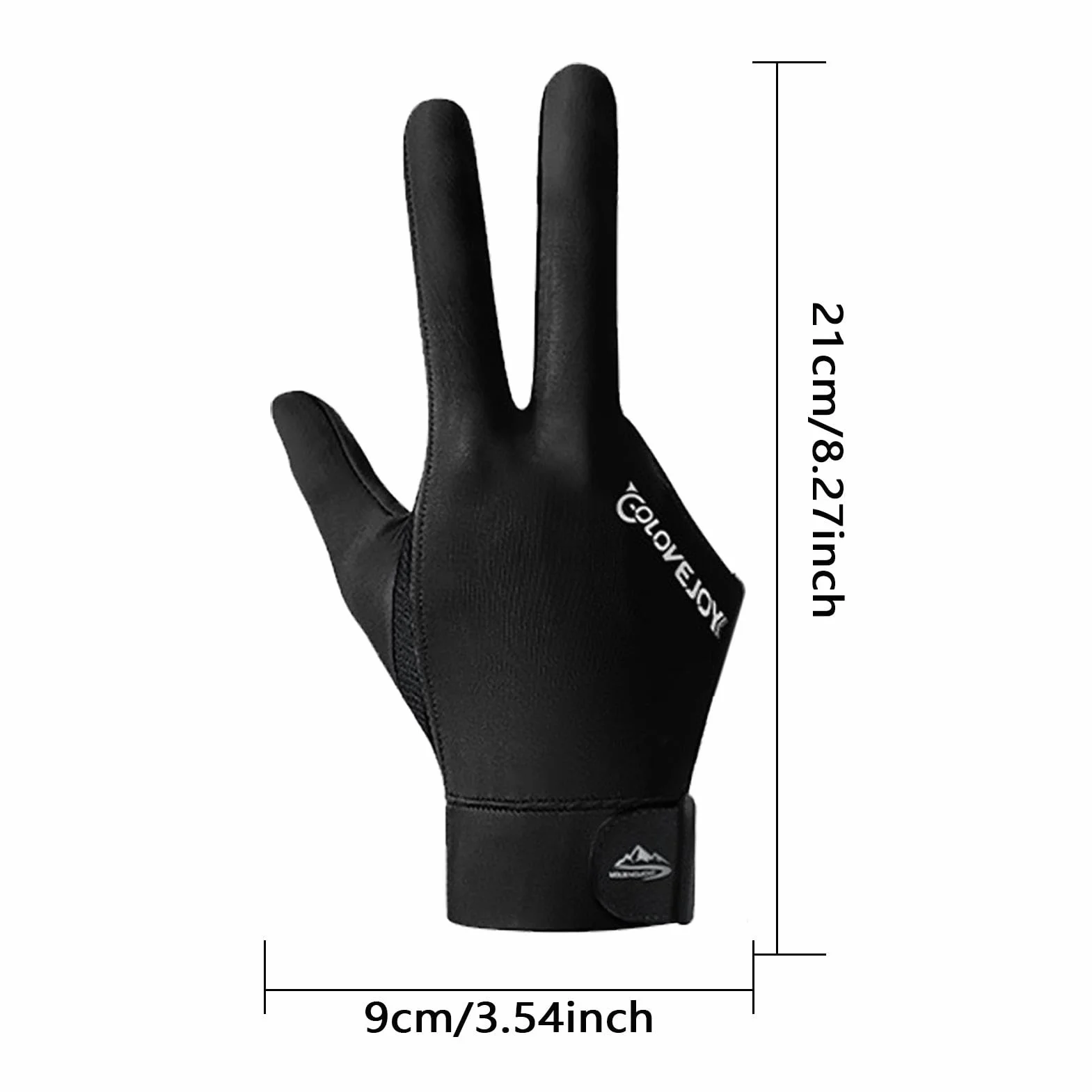 Guantes de Billar de Dedos 3 Tamaño para Tiradores de Cue Izquierda/Derecha